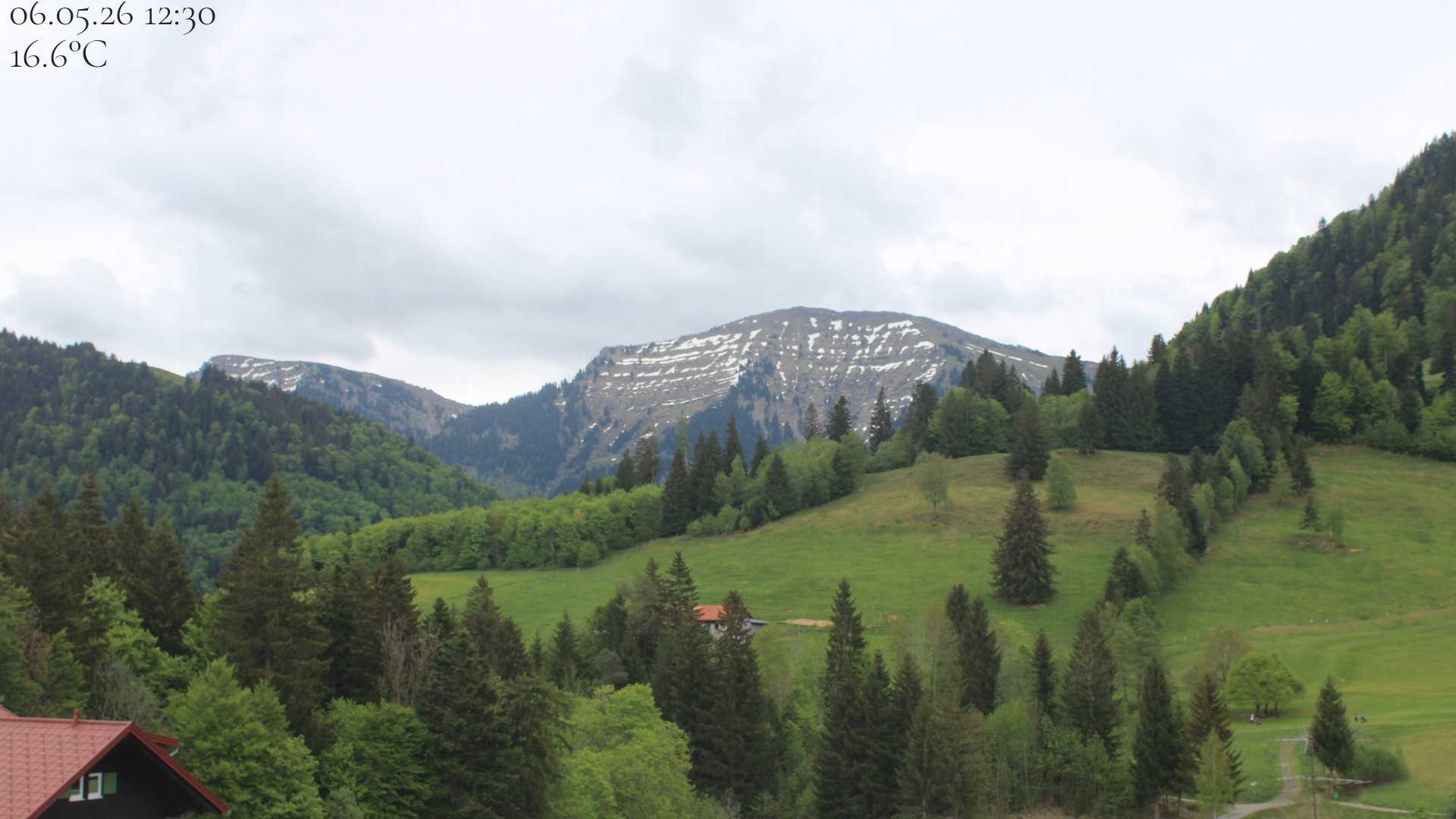 Archiv Foto Webcam Oberstaufen - Blick Hochgrat vom Biohotel Schratt