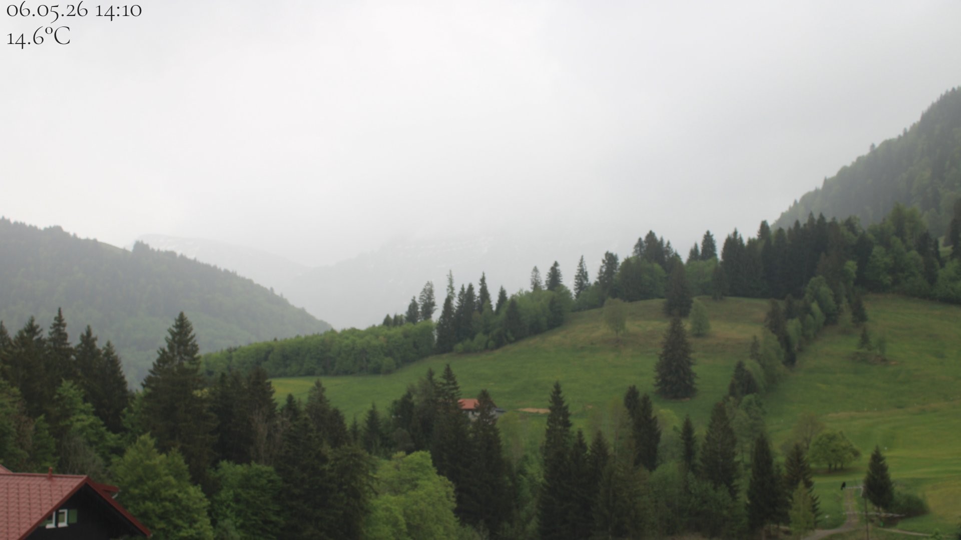 Archiv Foto Webcam Oberstaufen - Blick Hochgrat vom Biohotel Schratt