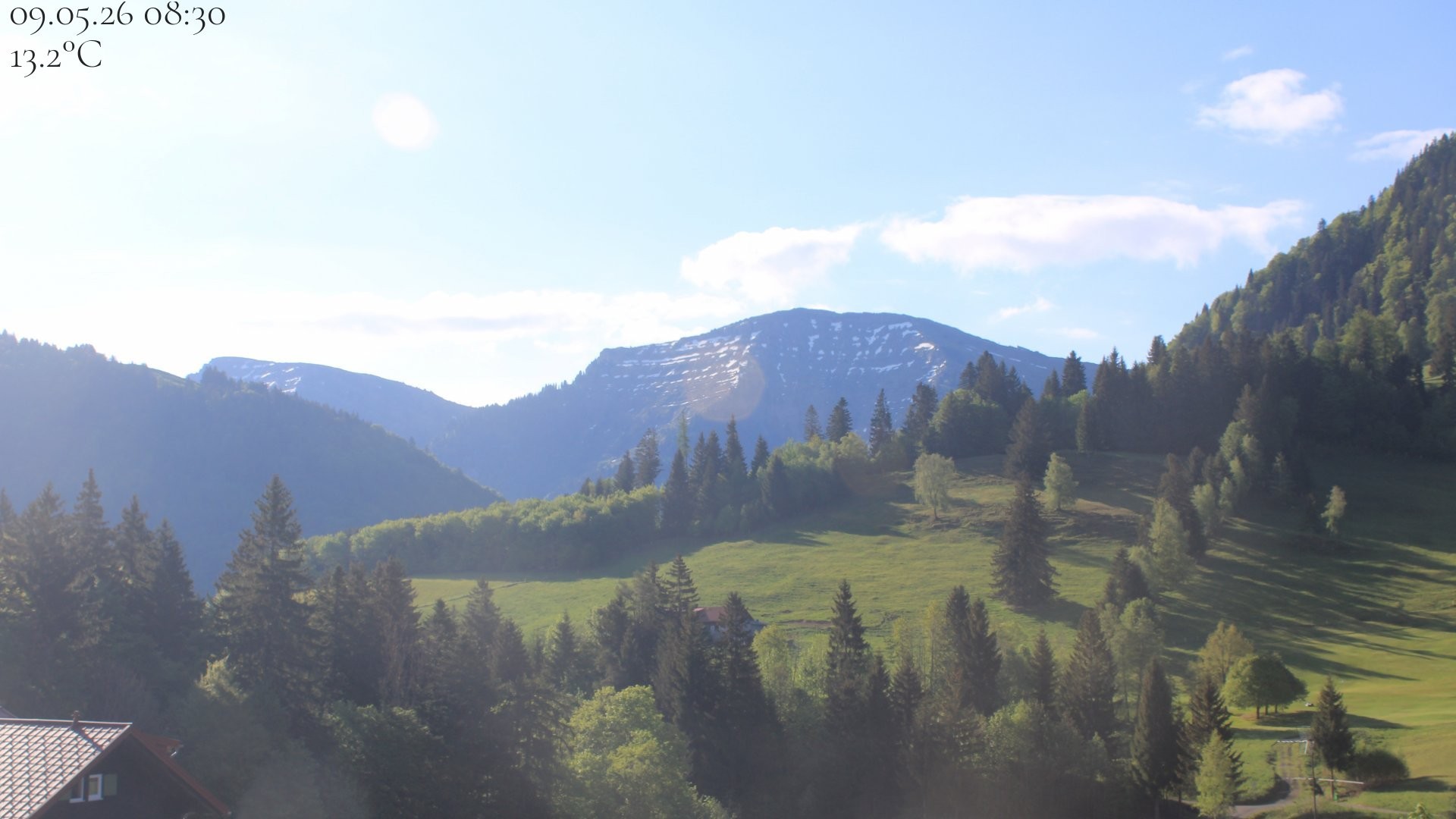 Archiv Foto Webcam Oberstaufen - Blick Hochgrat vom Biohotel Schratt
