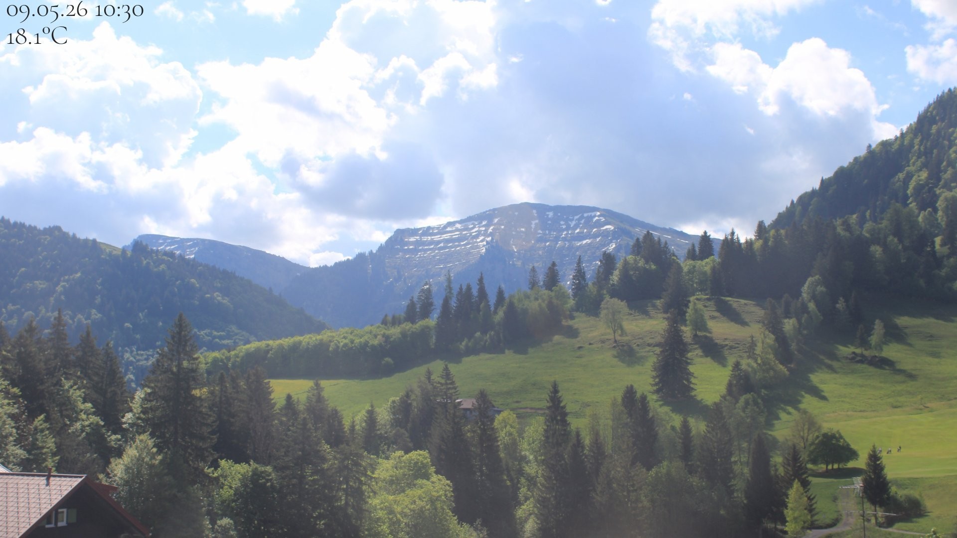 Archiv Foto Webcam Oberstaufen - Blick Hochgrat vom Biohotel Schratt