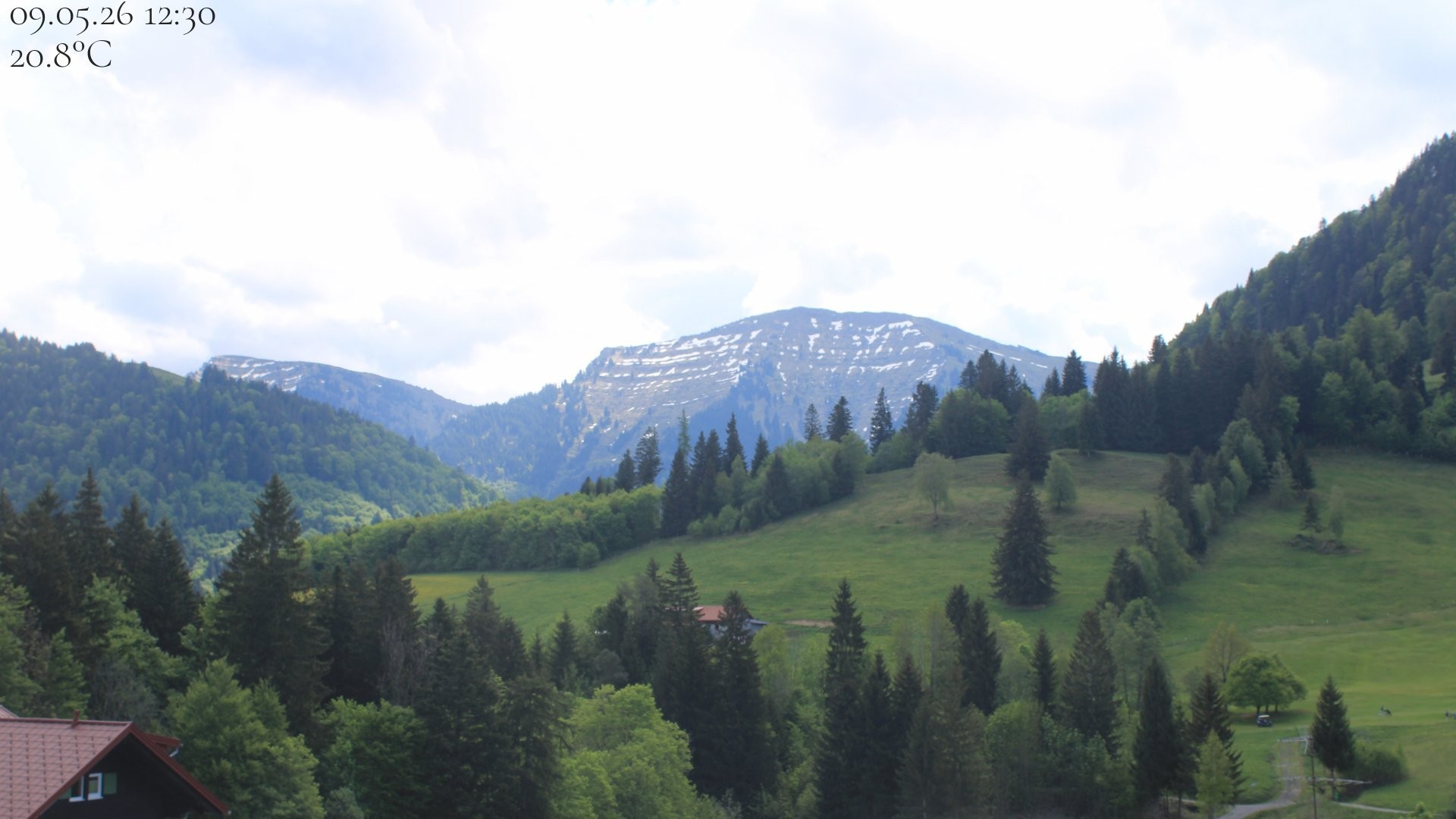 Archiv Foto Webcam Oberstaufen - Blick Hochgrat vom Biohotel Schratt