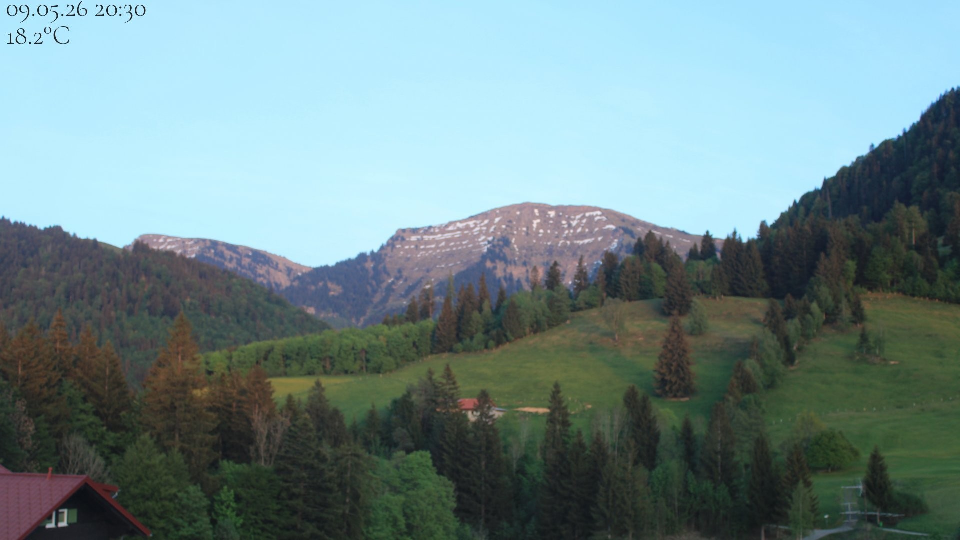 Archiv Foto Webcam Oberstaufen - Blick Hochgrat vom Biohotel Schratt