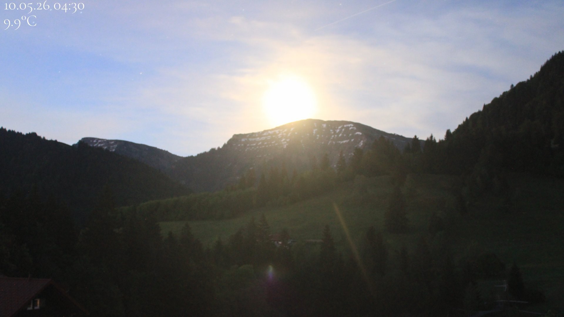 Archiv Foto Webcam Oberstaufen - Blick Hochgrat vom Biohotel Schratt