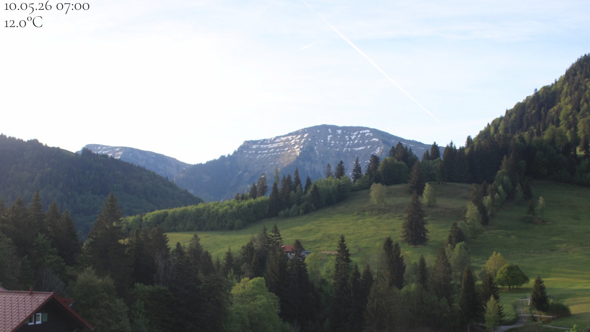 Archiv Foto Webcam Oberstaufen - Blick Hochgrat vom Biohotel Schratt