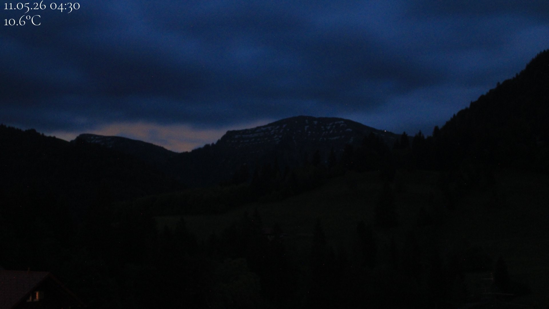 Archiv Foto Webcam Oberstaufen - Blick Hochgrat vom Biohotel Schratt
