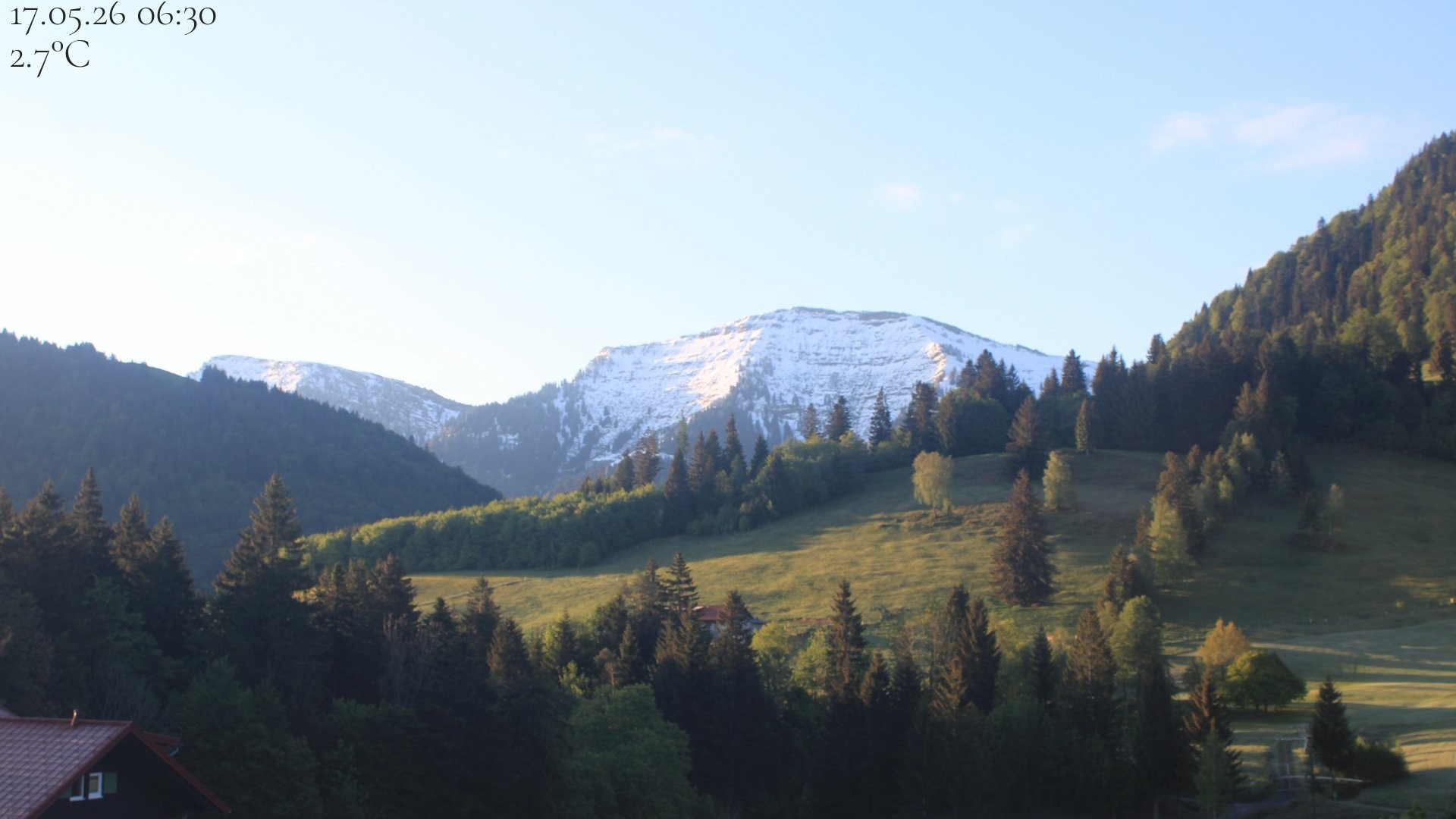 Archiv Foto Webcam Oberstaufen - Blick Hochgrat vom Biohotel Schratt