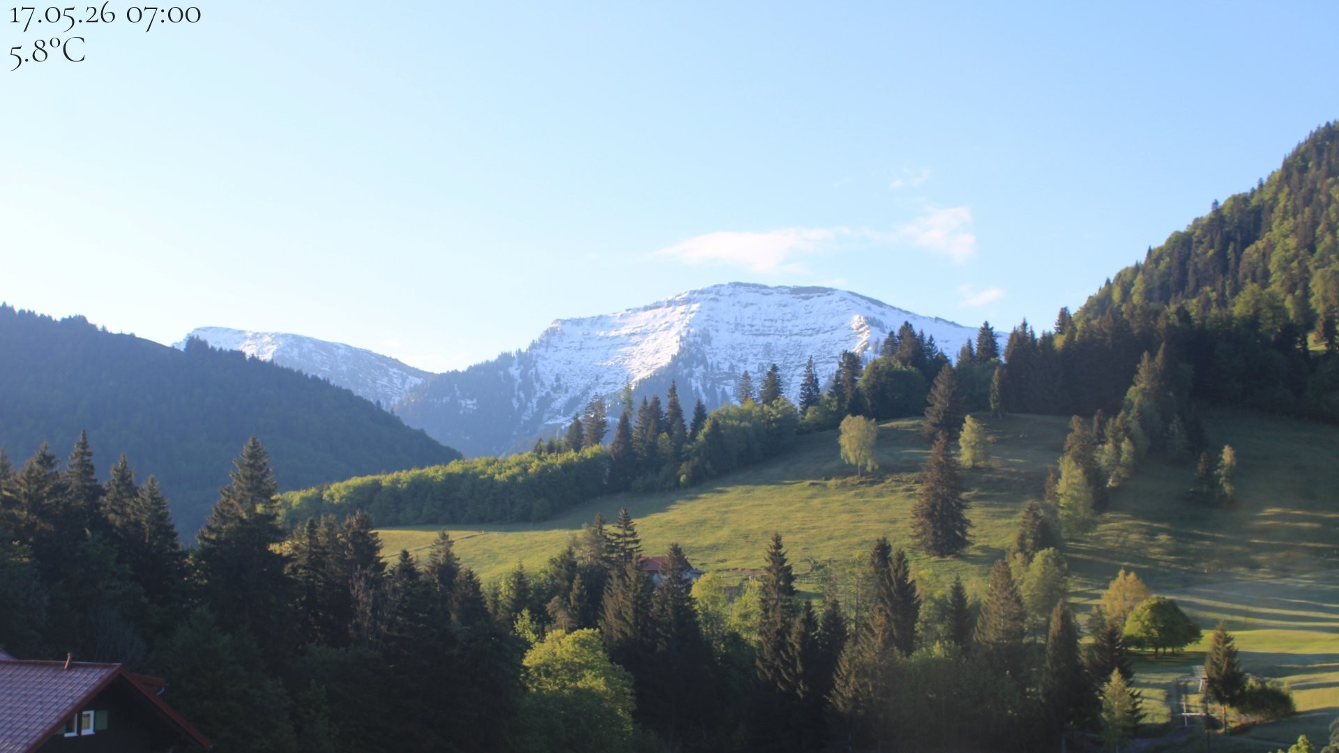 Archiv Foto Webcam Oberstaufen - Blick Hochgrat vom Biohotel Schratt