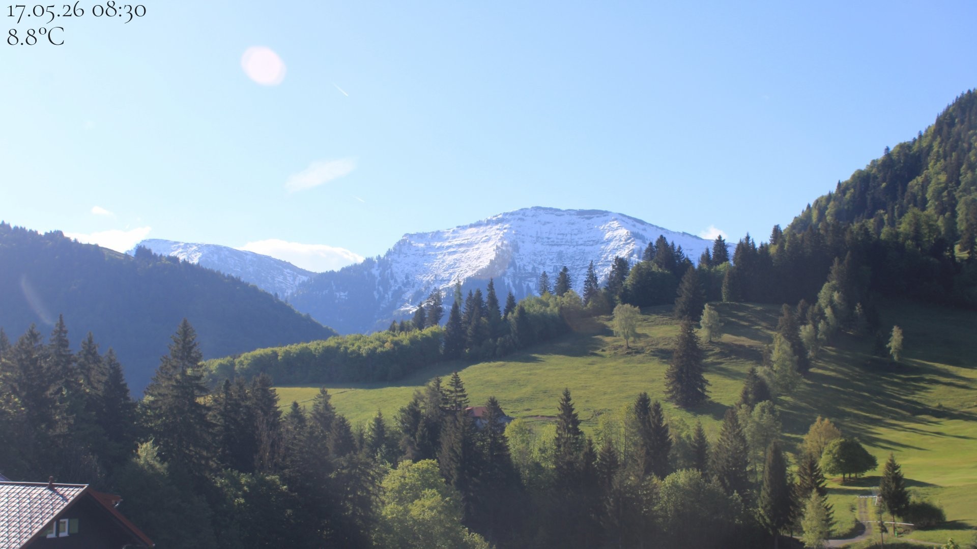 Archiv Foto Webcam Oberstaufen - Blick Hochgrat vom Biohotel Schratt
