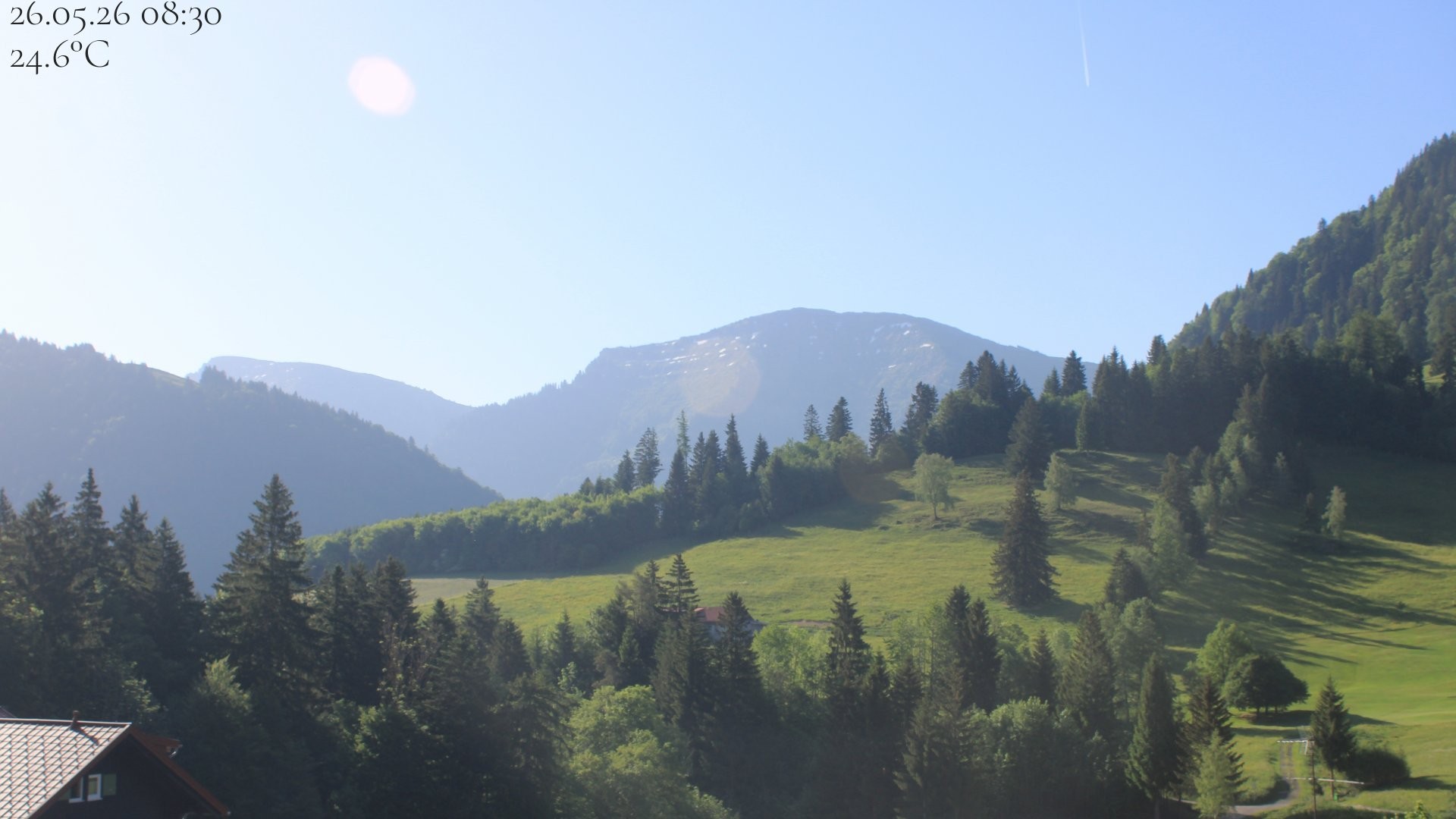 Archived image Webcam Oberstaufen - View Hochgrat from Hotel Schratt