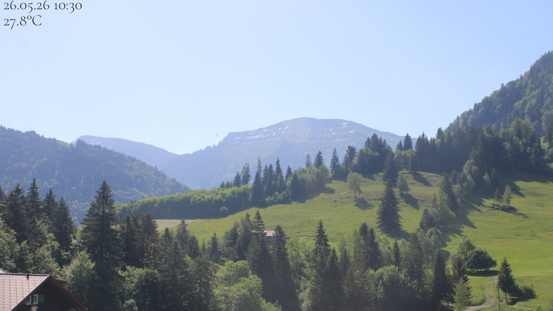 Archived image Webcam Oberstaufen - View Hochgrat from Hotel Schratt