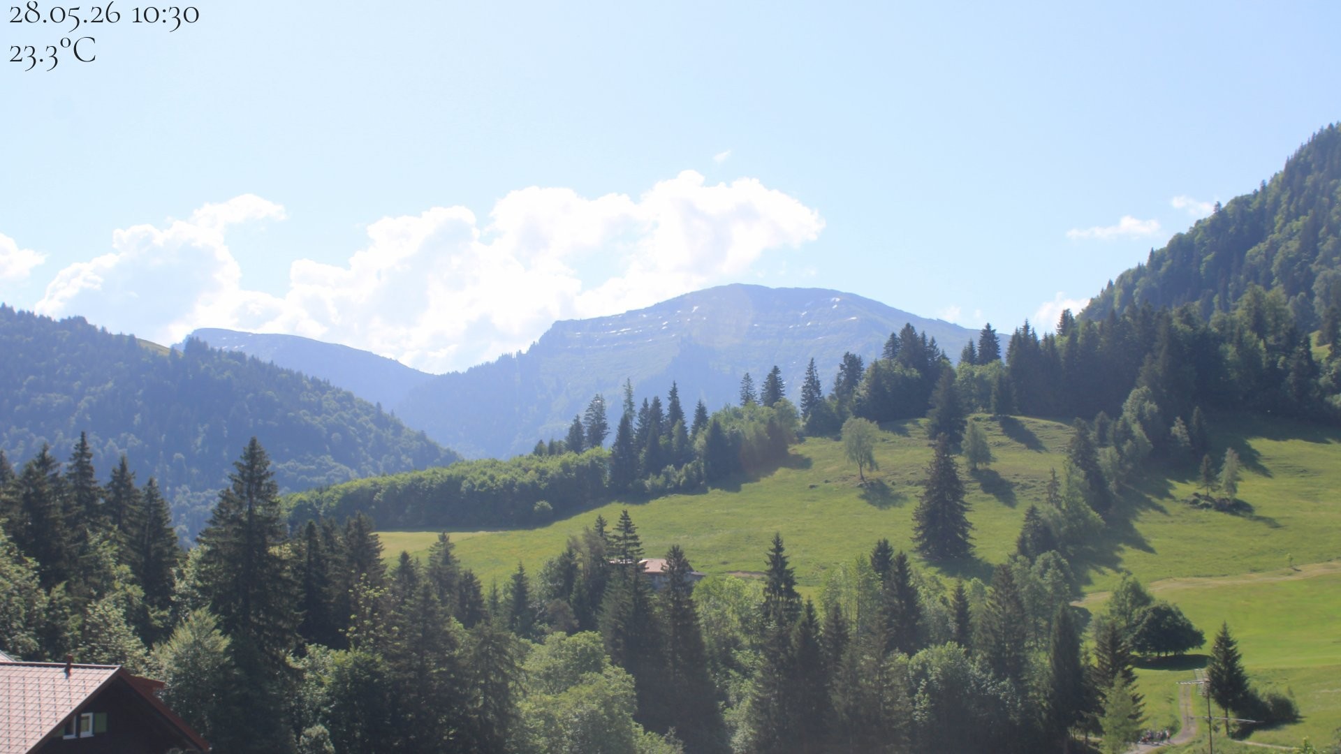 Archived image Webcam Oberstaufen - View Hochgrat from Hotel Schratt