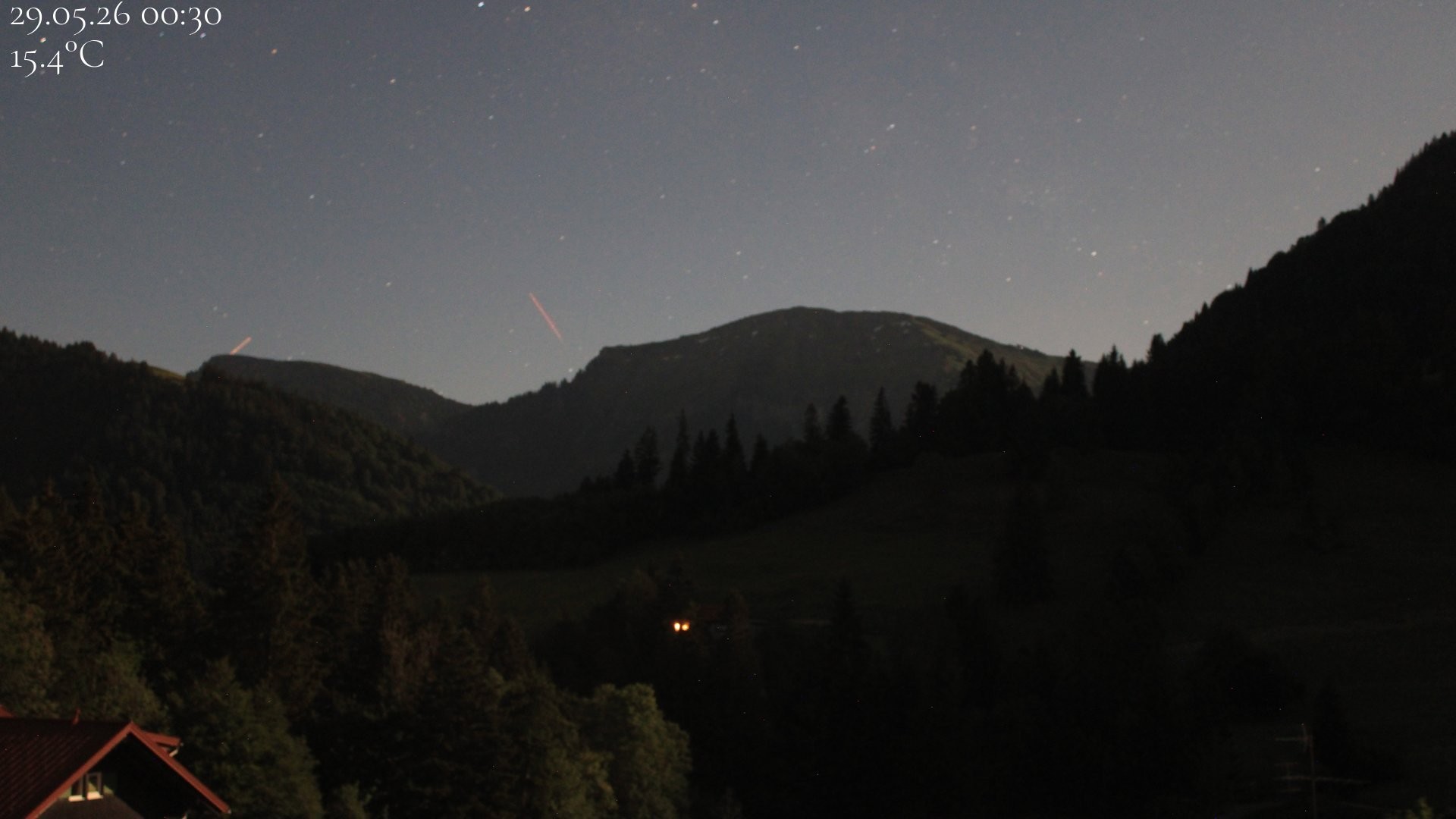 Archiv Foto Webcam Oberstaufen - Blick Hochgrat vom Biohotel Schratt