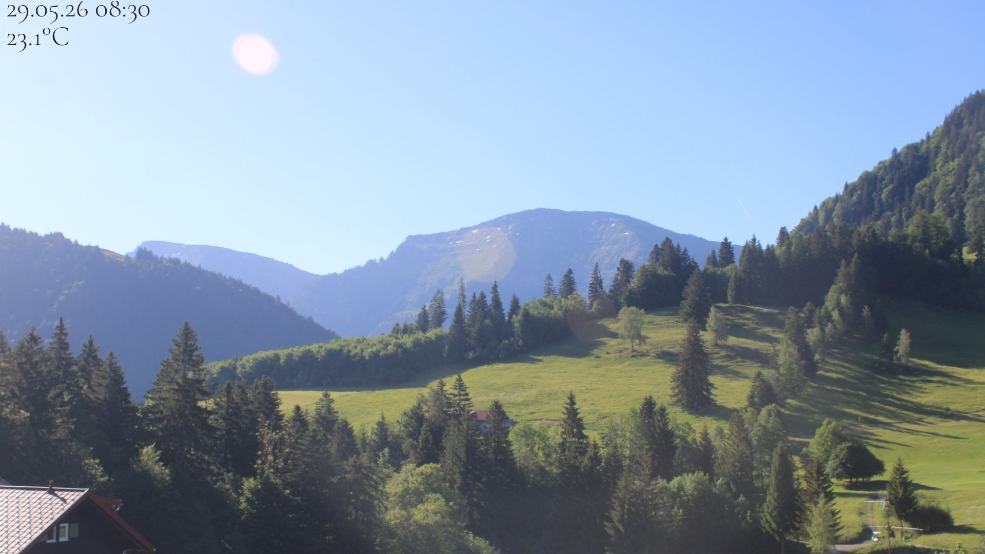 Archiv Foto Webcam Oberstaufen - Blick Hochgrat vom Biohotel Schratt