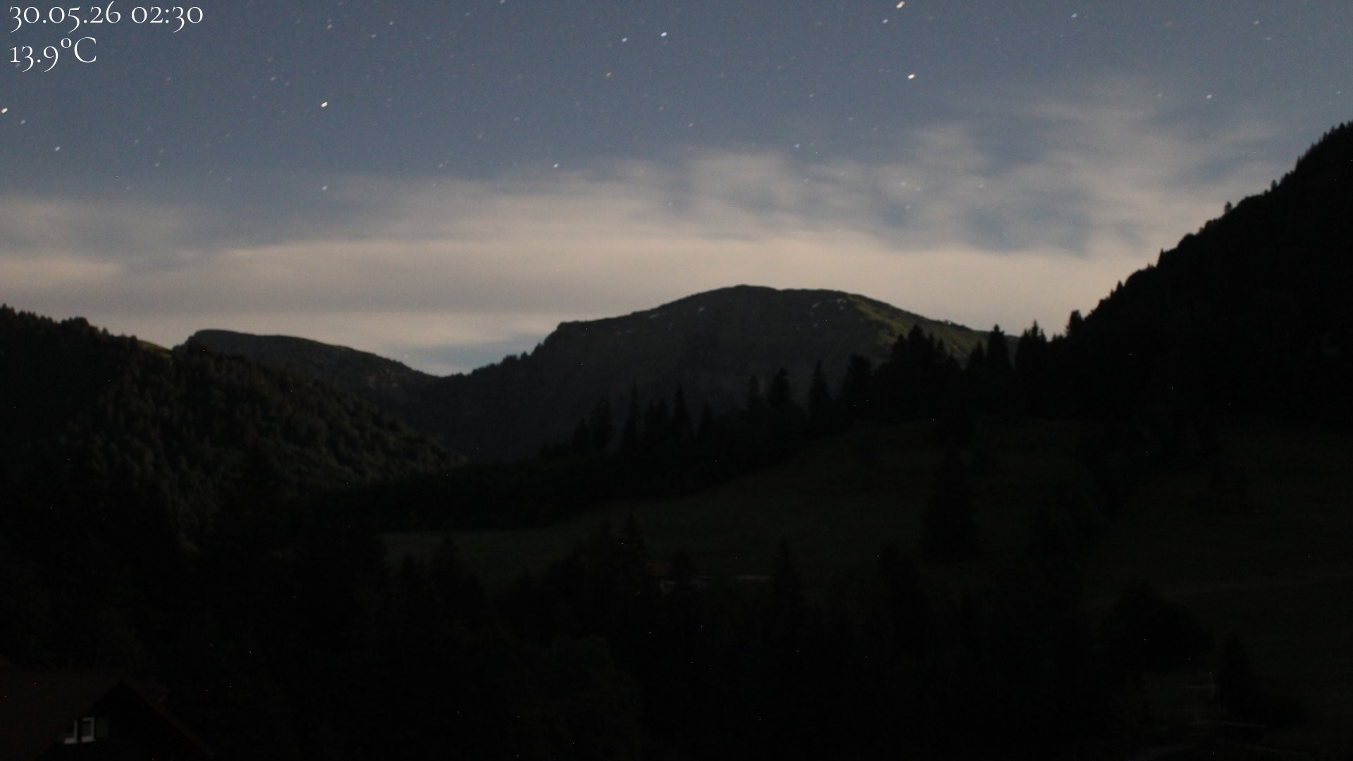Archiv Foto Webcam Oberstaufen - Blick Hochgrat vom Biohotel Schratt