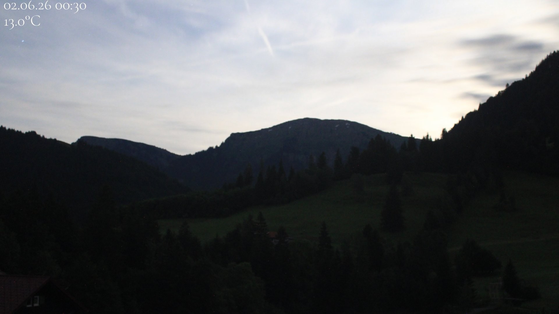 Archiv Foto Webcam Oberstaufen - Blick Hochgrat vom Biohotel Schratt