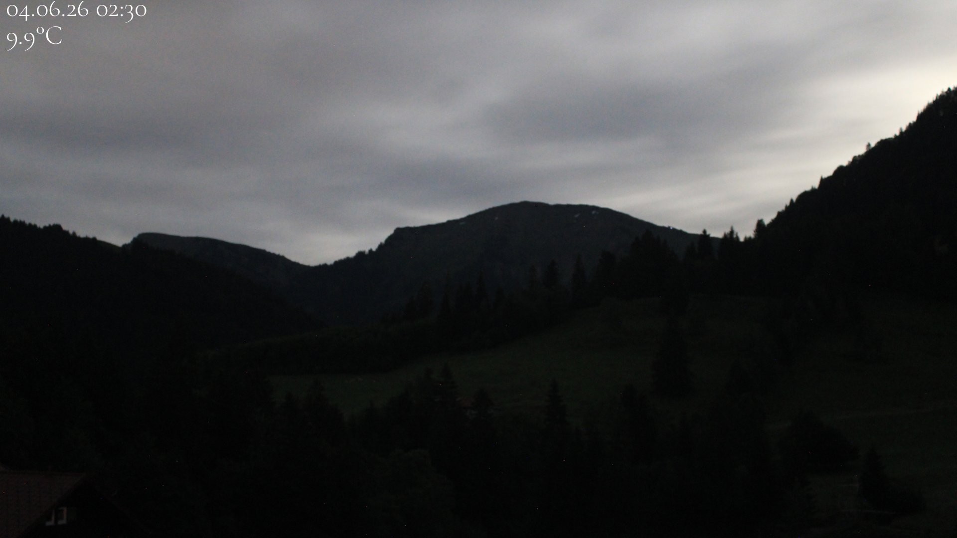 Archiv Foto Webcam Oberstaufen - Blick Hochgrat vom Biohotel Schratt