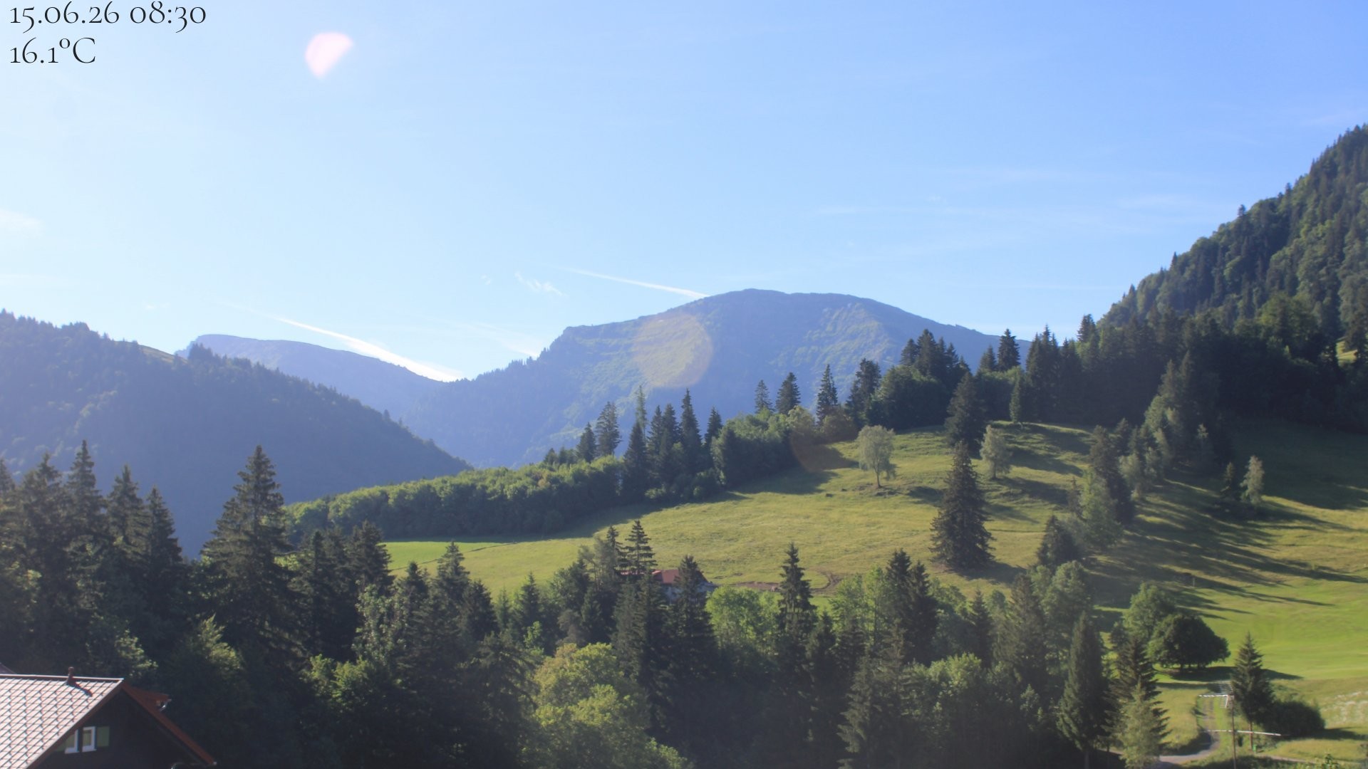 Archived image Webcam Oberstaufen - View Hochgrat from Hotel Schratt