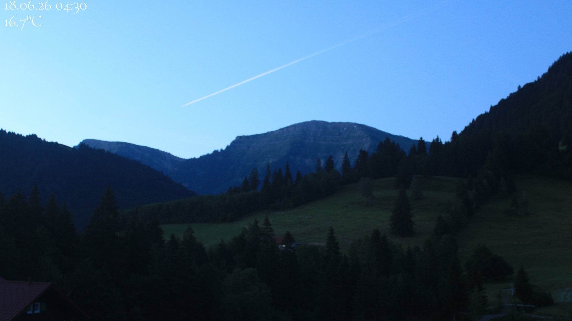 Archived image Webcam Oberstaufen - View Hochgrat from Hotel Schratt
