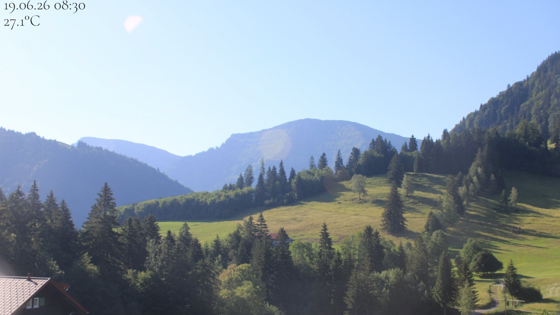 Archived image Webcam Oberstaufen - View Hochgrat from Hotel Schratt