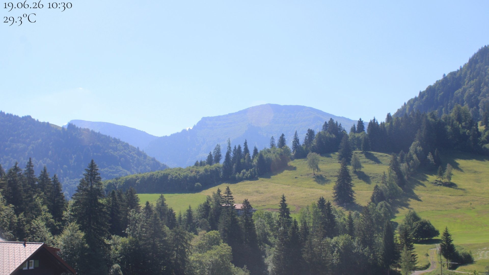 Archiv Foto Webcam Oberstaufen - Blick Hochgrat vom Biohotel Schratt