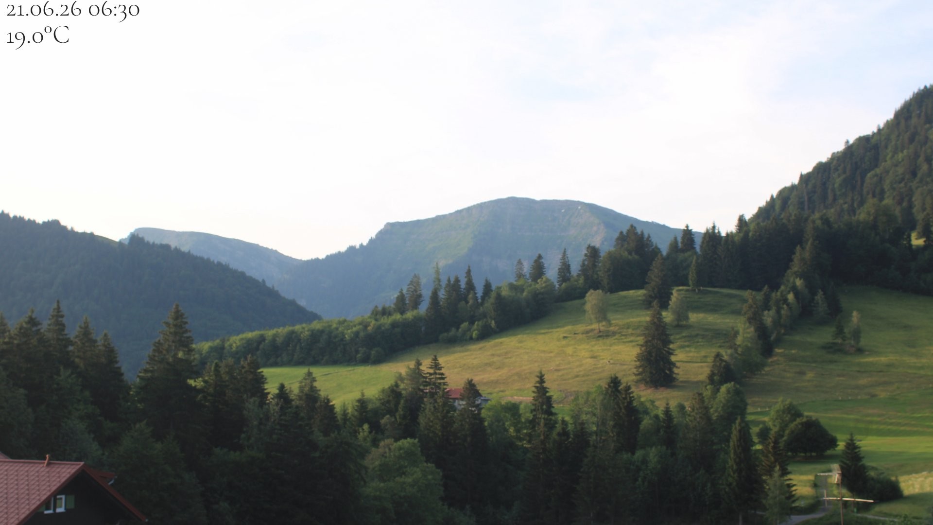 Archived image Webcam Oberstaufen - View Hochgrat from Hotel Schratt