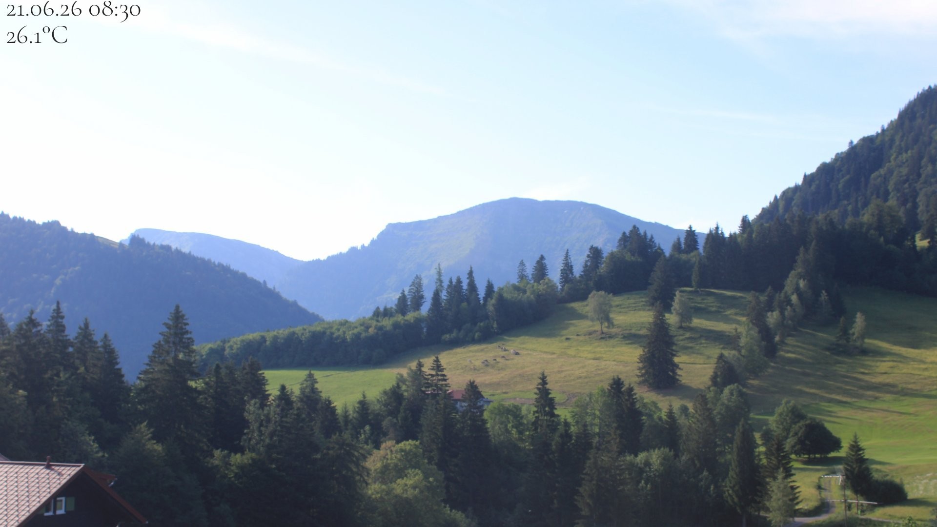 Archived image Webcam Oberstaufen - View Hochgrat from Hotel Schratt