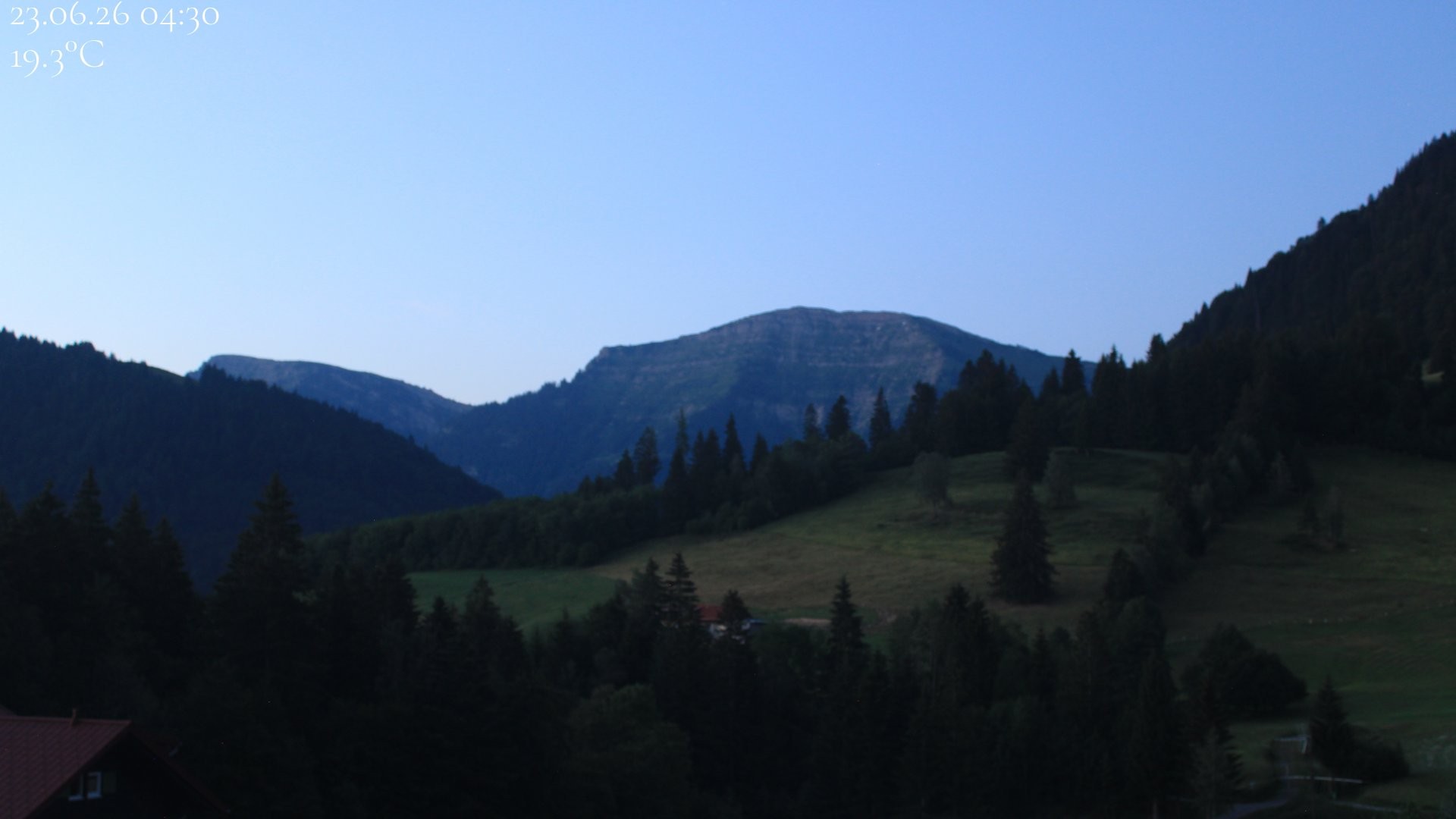 Archived image Webcam Oberstaufen - View Hochgrat from Hotel Schratt