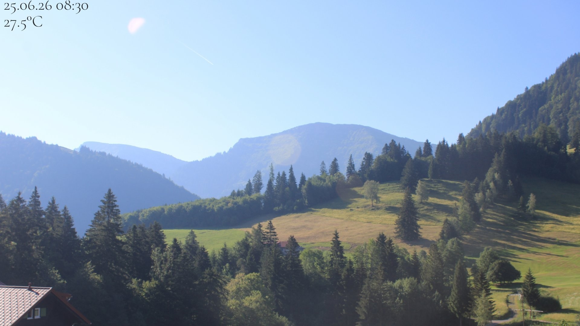 Archived image Webcam Oberstaufen - View Hochgrat from Hotel Schratt