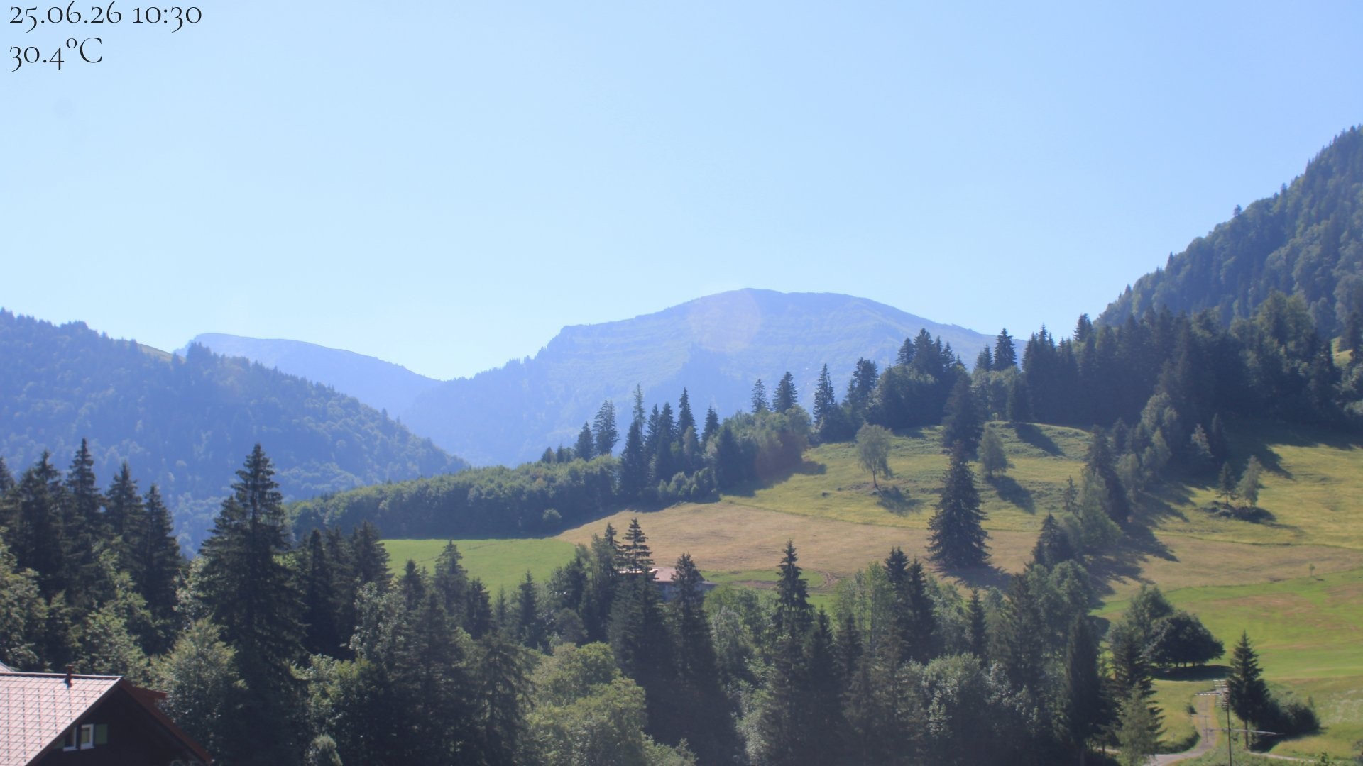 Archived image Webcam Oberstaufen - View Hochgrat from Hotel Schratt