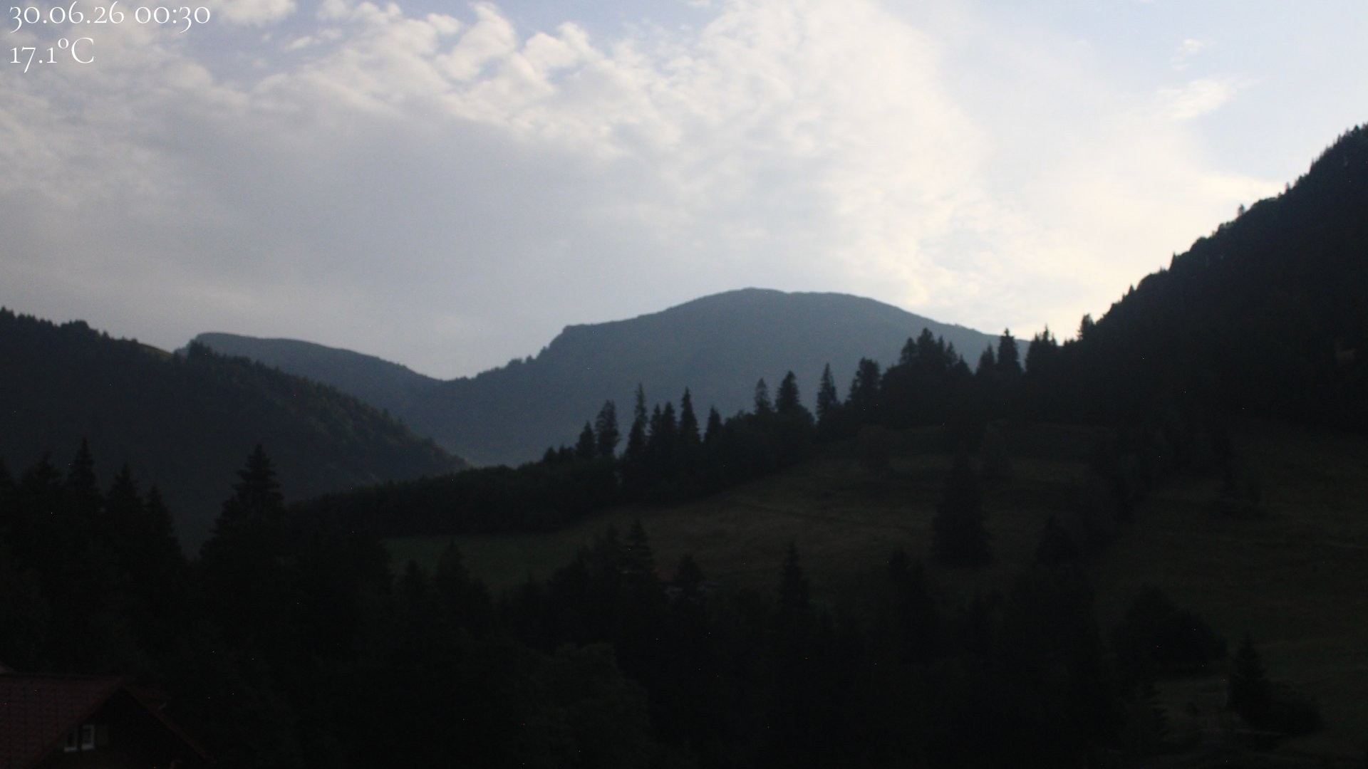 Archiv Foto Webcam Oberstaufen - Blick Hochgrat vom Biohotel Schratt