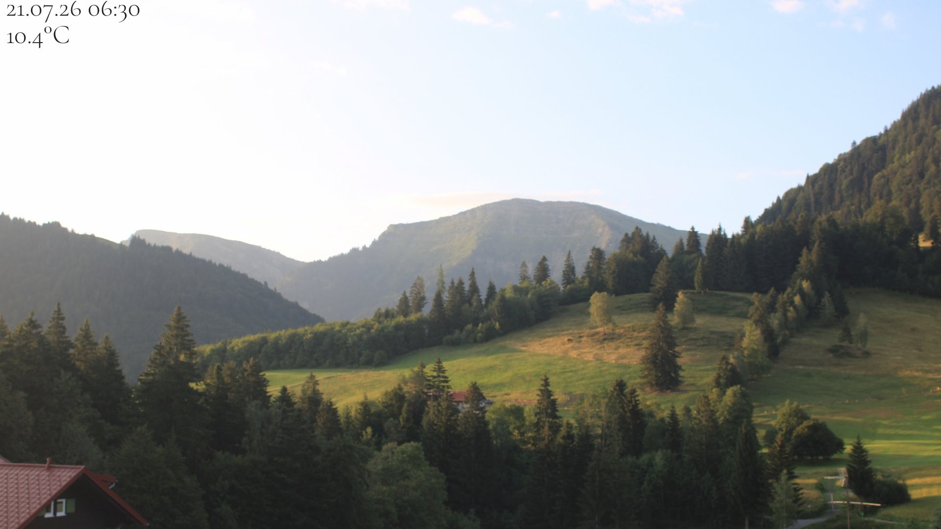 Archiv Foto Webcam Oberstaufen - Blick Hochgrat vom Biohotel Schratt