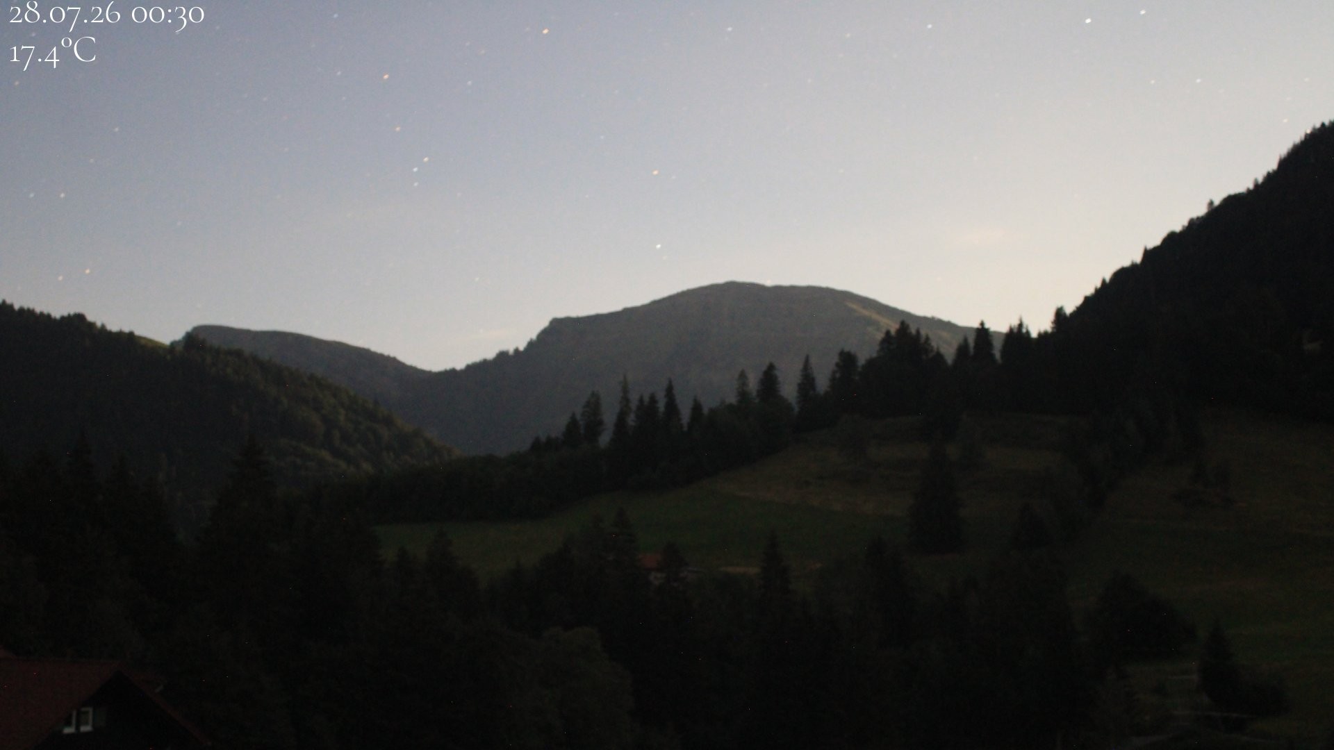Archived image Webcam Oberstaufen - View Hochgrat from Hotel Schratt