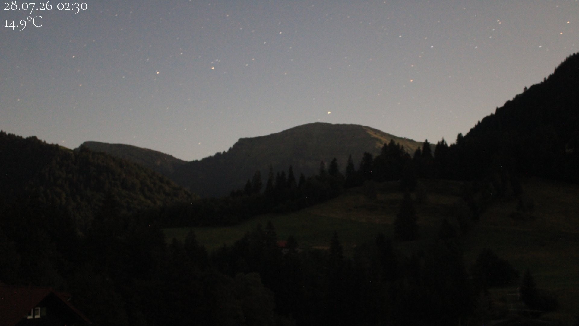 Archived image Webcam Oberstaufen - View Hochgrat from Hotel Schratt