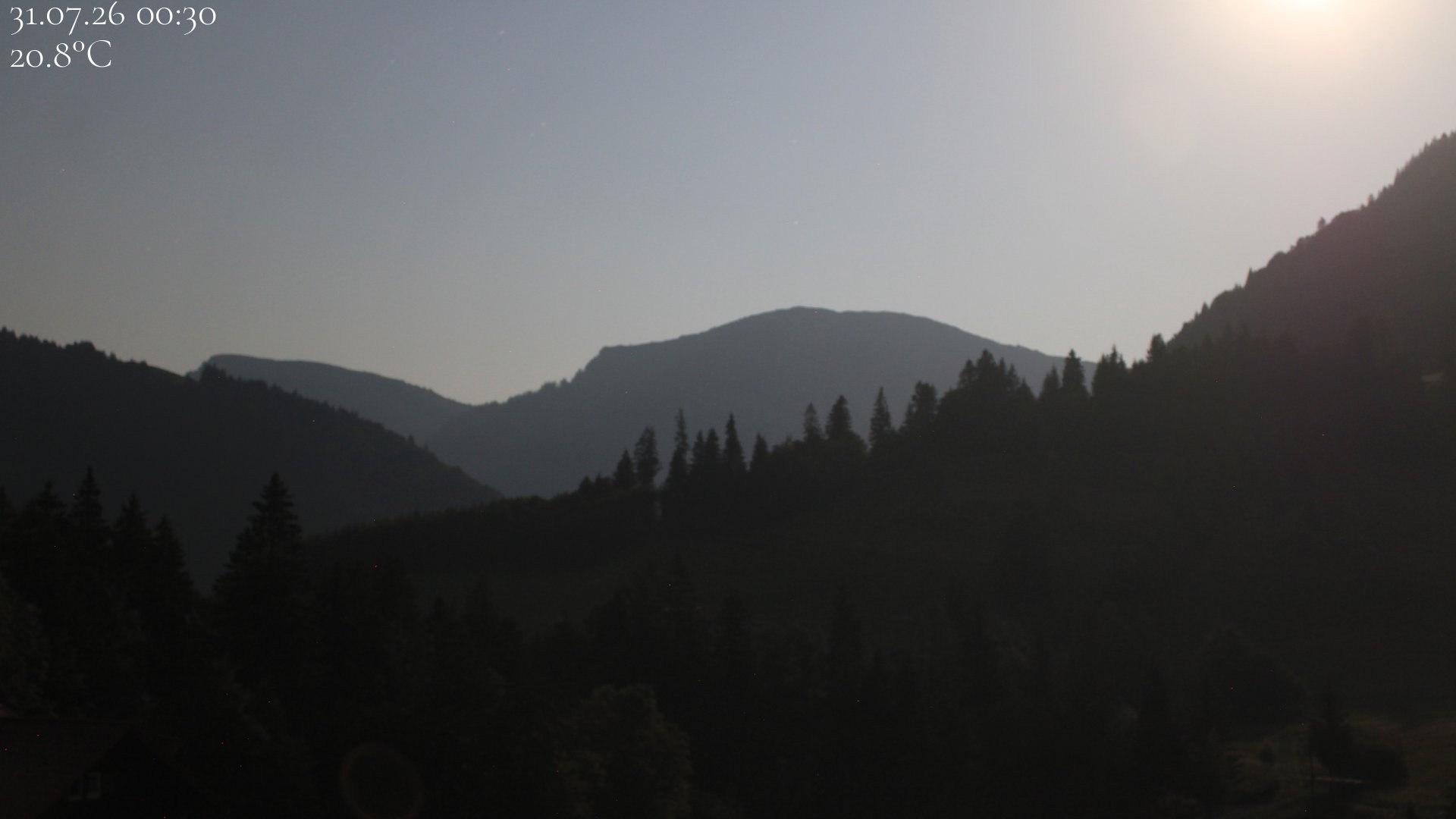 Archiv Foto Webcam Oberstaufen - Blick Hochgrat vom Biohotel Schratt