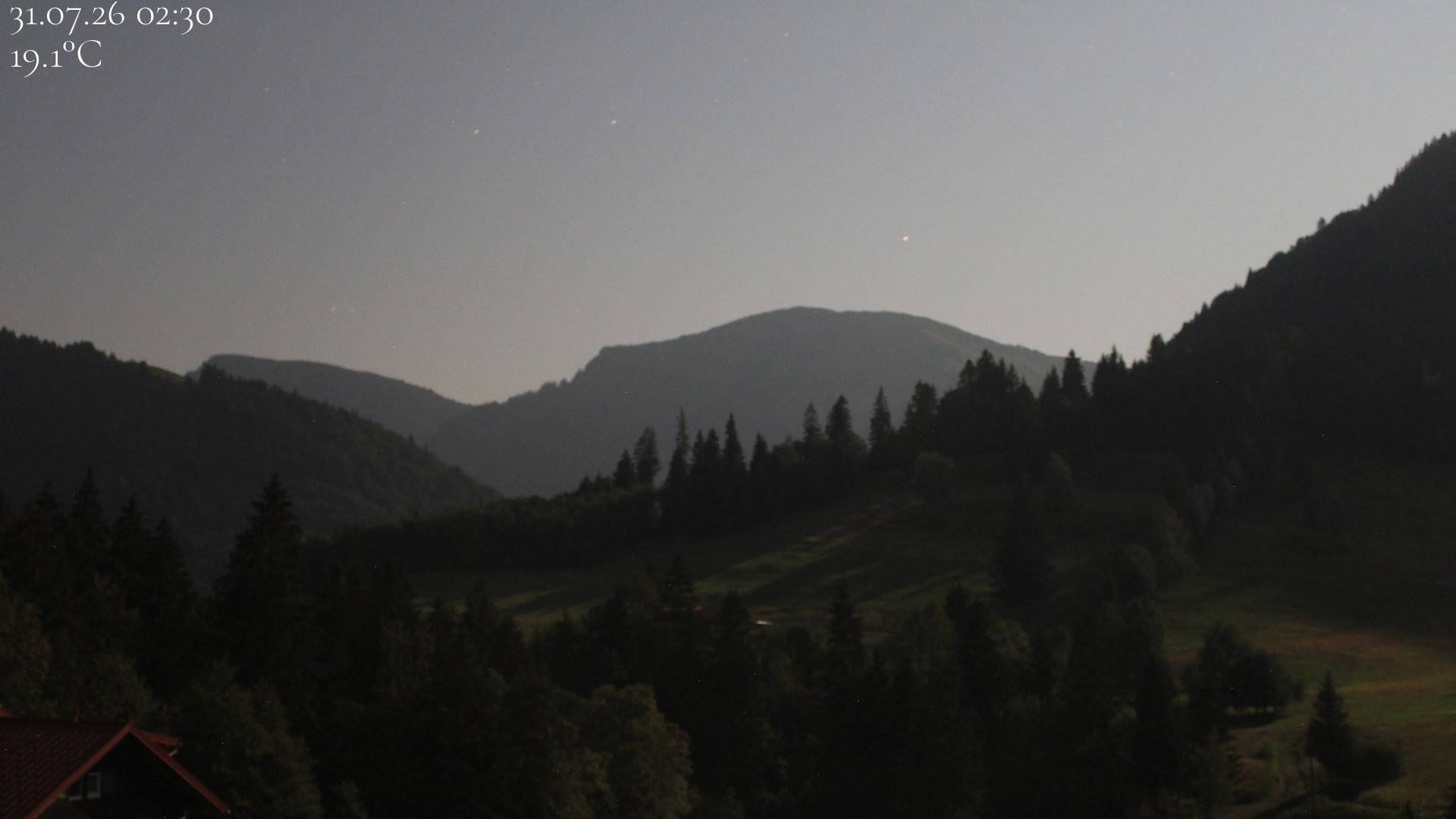 Archiv Foto Webcam Oberstaufen - Blick Hochgrat vom Biohotel Schratt