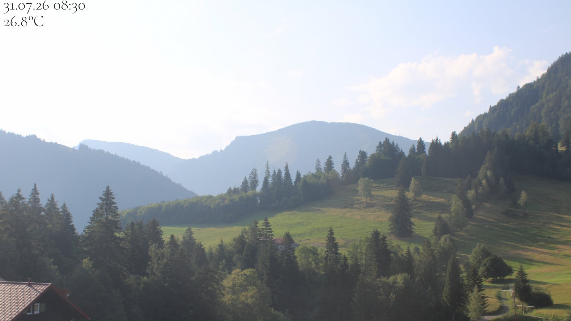 Archived image Webcam Oberstaufen - View Hochgrat from Hotel Schratt