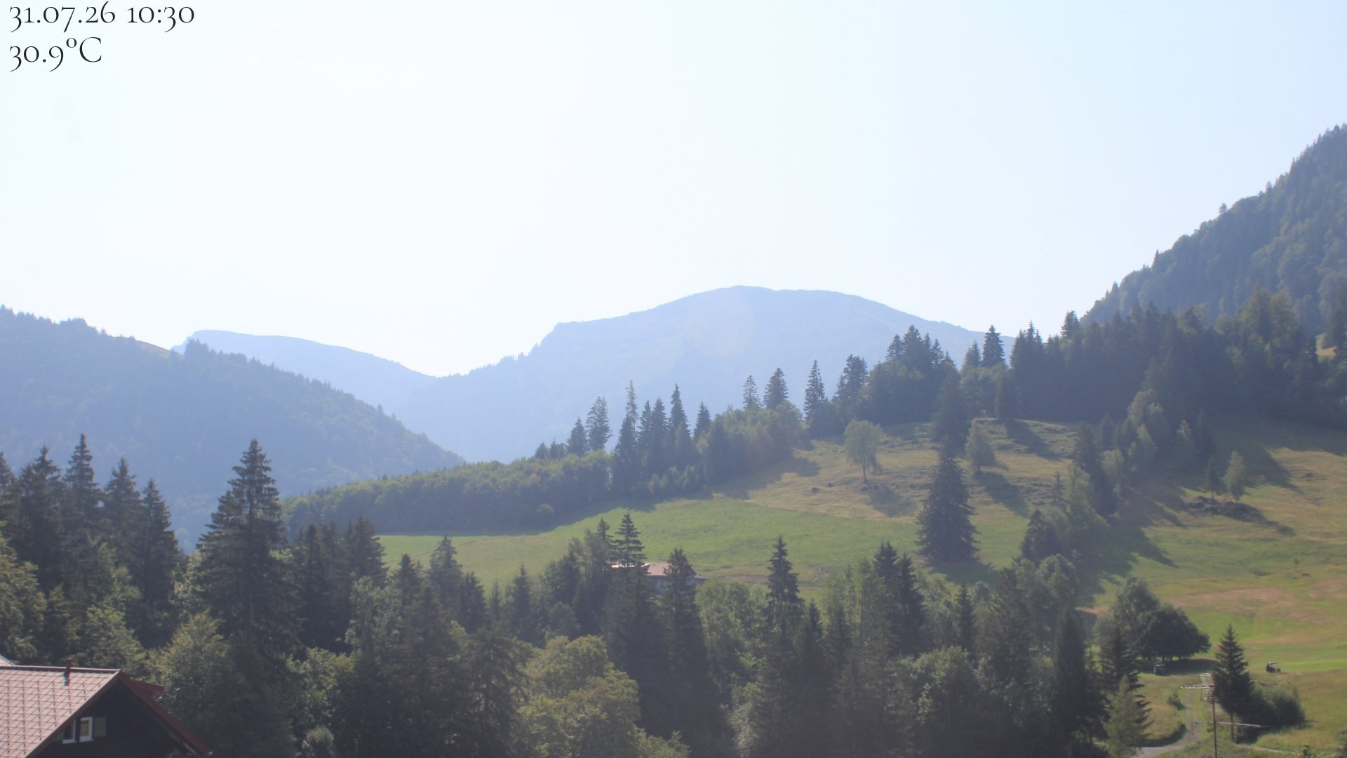 Archived image Webcam Oberstaufen - View Hochgrat from Hotel Schratt
