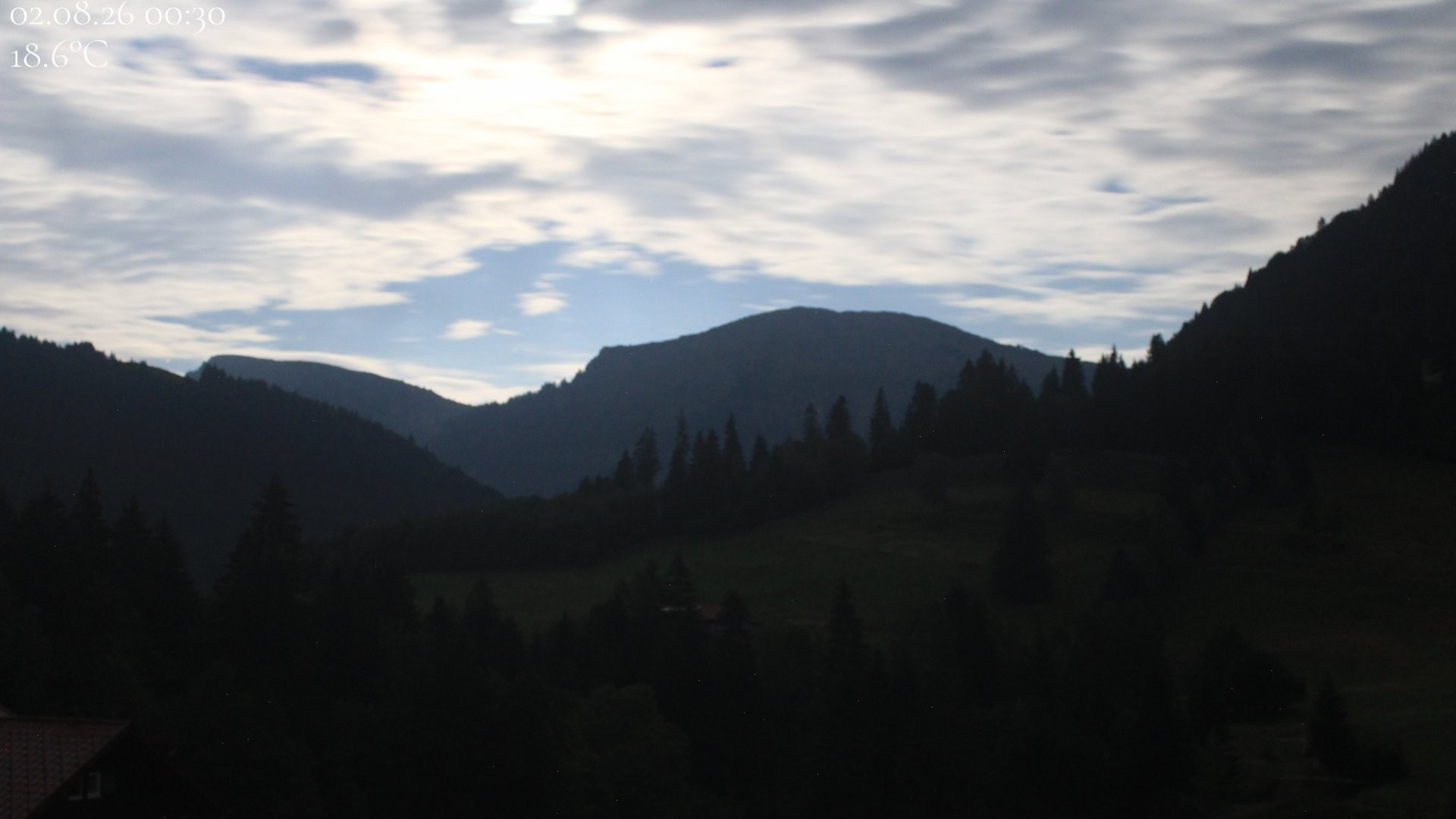 Archiv Foto Webcam Oberstaufen - Blick Hochgrat vom Biohotel Schratt
