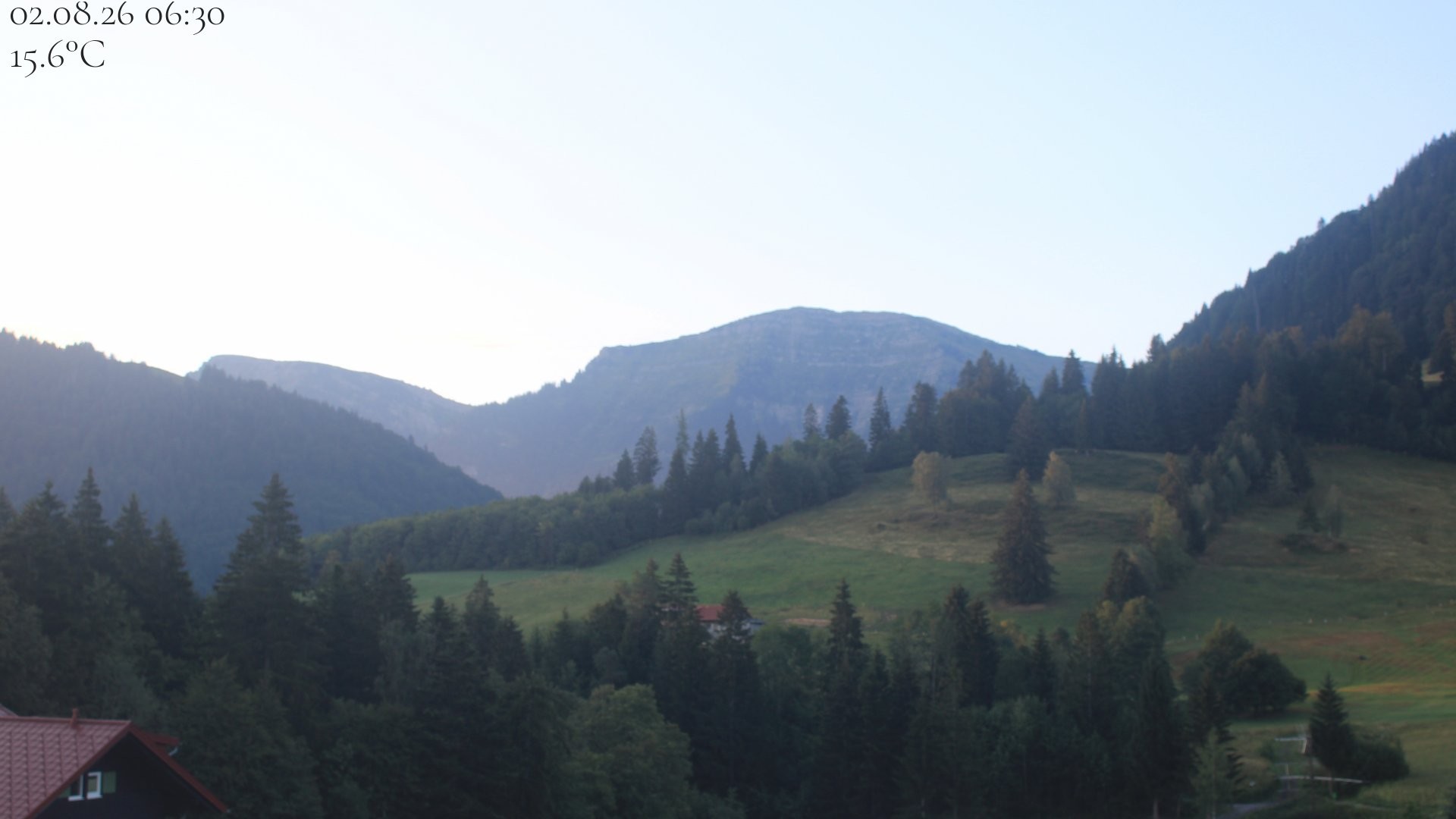 Archiv Foto Webcam Oberstaufen - Blick Hochgrat vom Biohotel Schratt