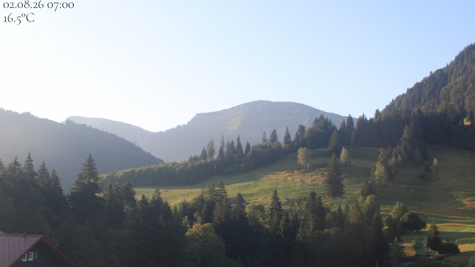 Archiv Foto Webcam Oberstaufen - Blick Hochgrat vom Biohotel Schratt