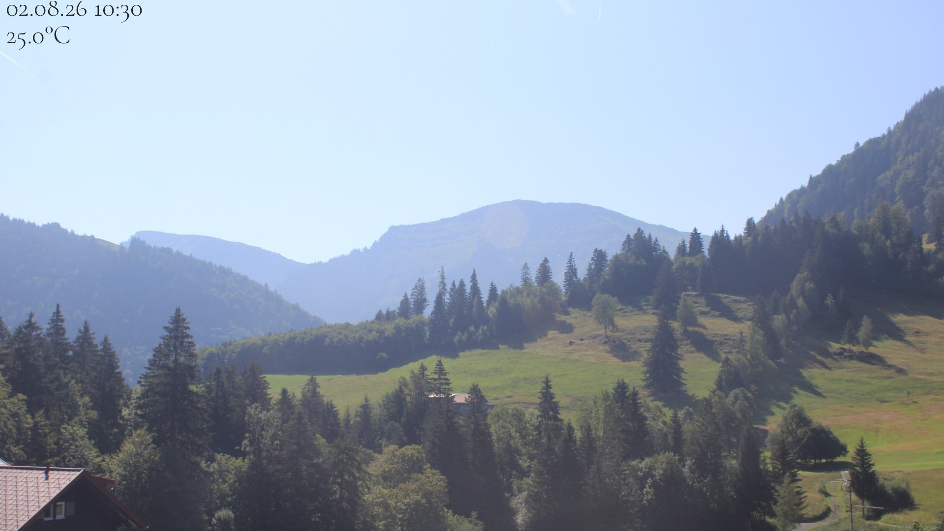 Archiv Foto Webcam Oberstaufen - Blick Hochgrat vom Biohotel Schratt