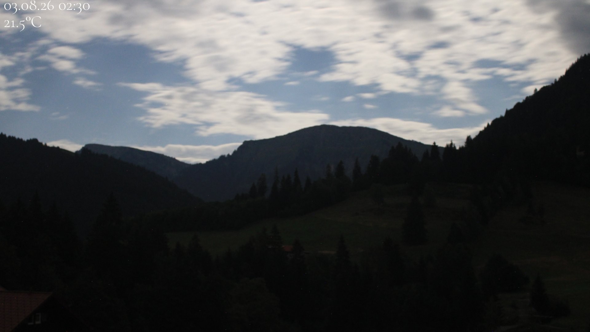 Archiv Foto Webcam Oberstaufen - Blick Hochgrat vom Biohotel Schratt