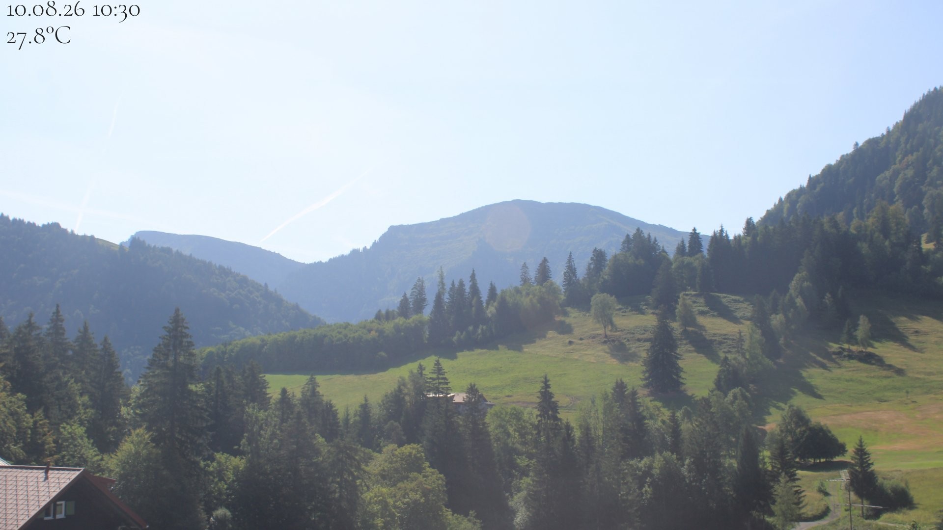 Archiv Foto Webcam Oberstaufen - Blick Hochgrat vom Biohotel Schratt