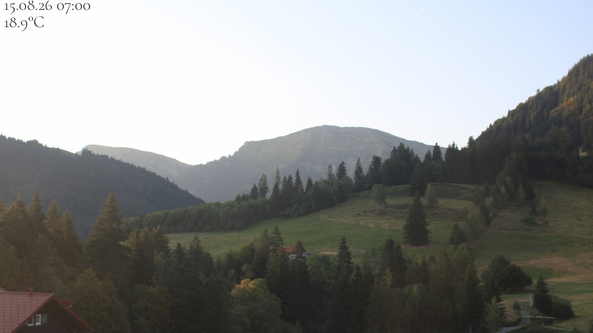 Archiv Foto Webcam Oberstaufen - Blick Hochgrat vom Biohotel Schratt