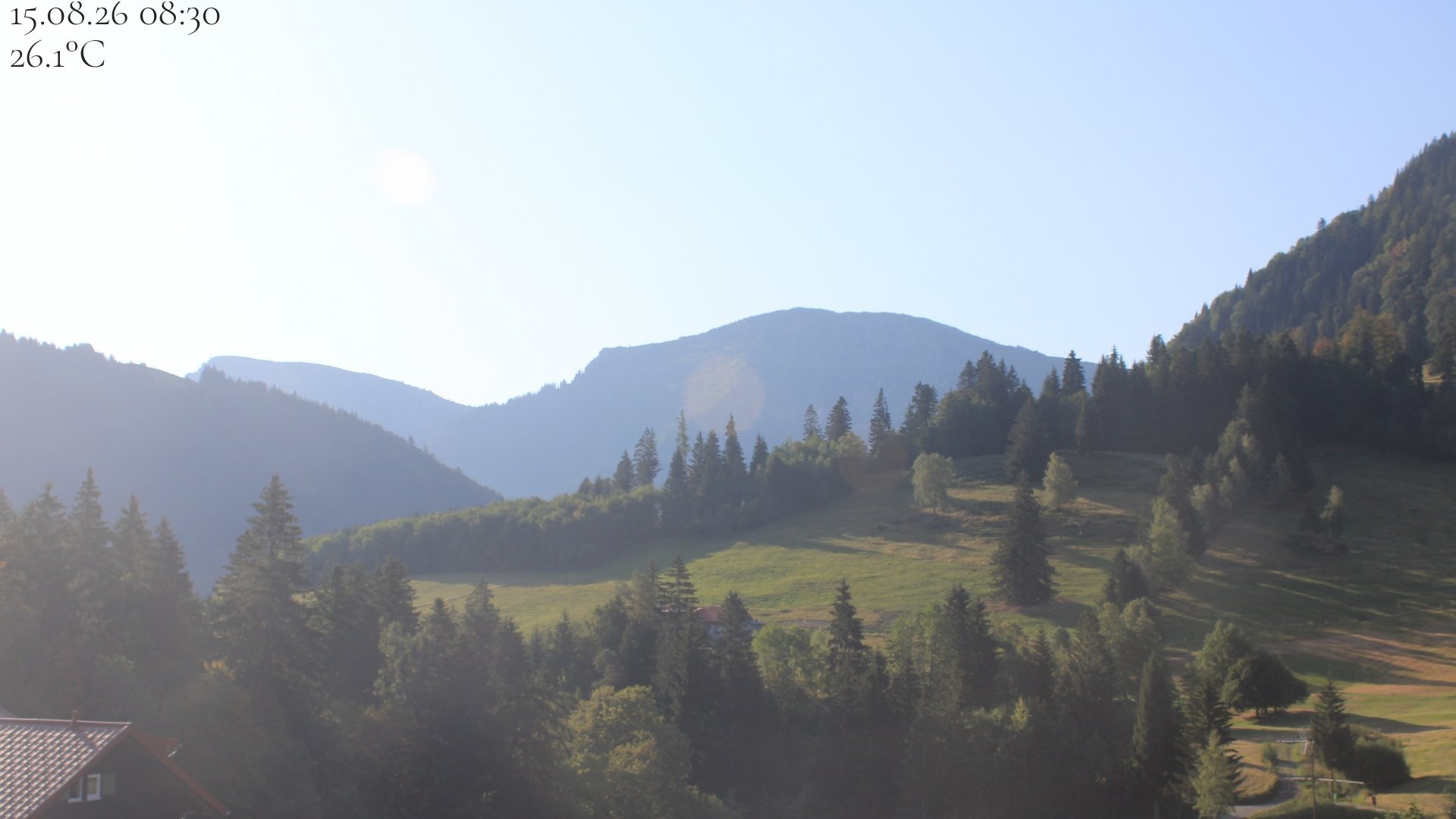 Archiv Foto Webcam Oberstaufen - Blick Hochgrat vom Biohotel Schratt