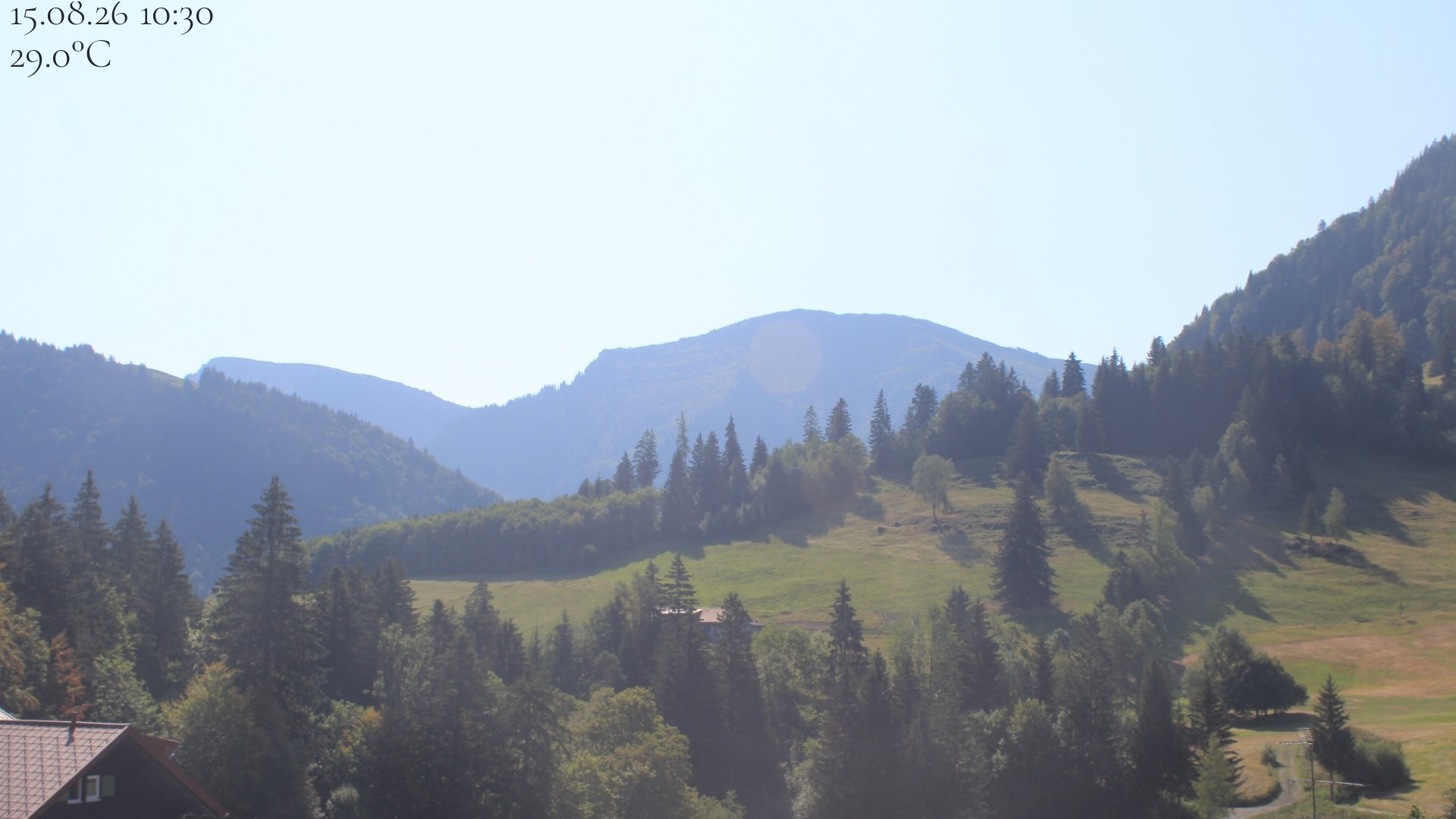 Archiv Foto Webcam Oberstaufen - Blick Hochgrat vom Biohotel Schratt