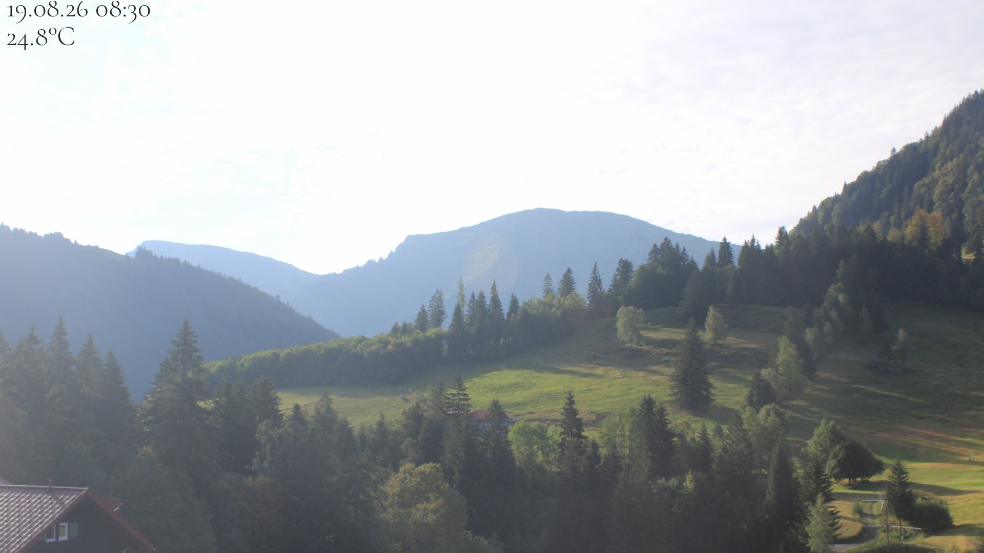 Archived image Webcam Oberstaufen - View Hochgrat from Hotel Schratt