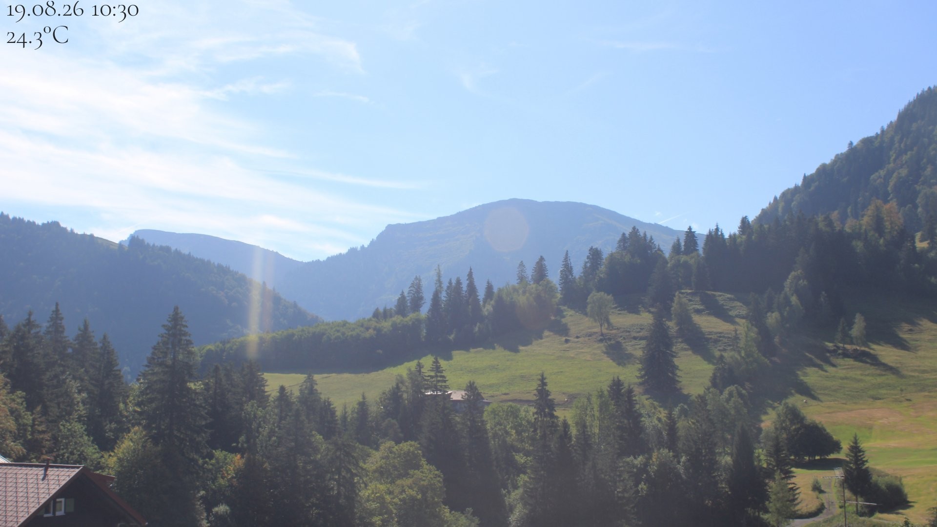 Archived image Webcam Oberstaufen - View Hochgrat from Hotel Schratt