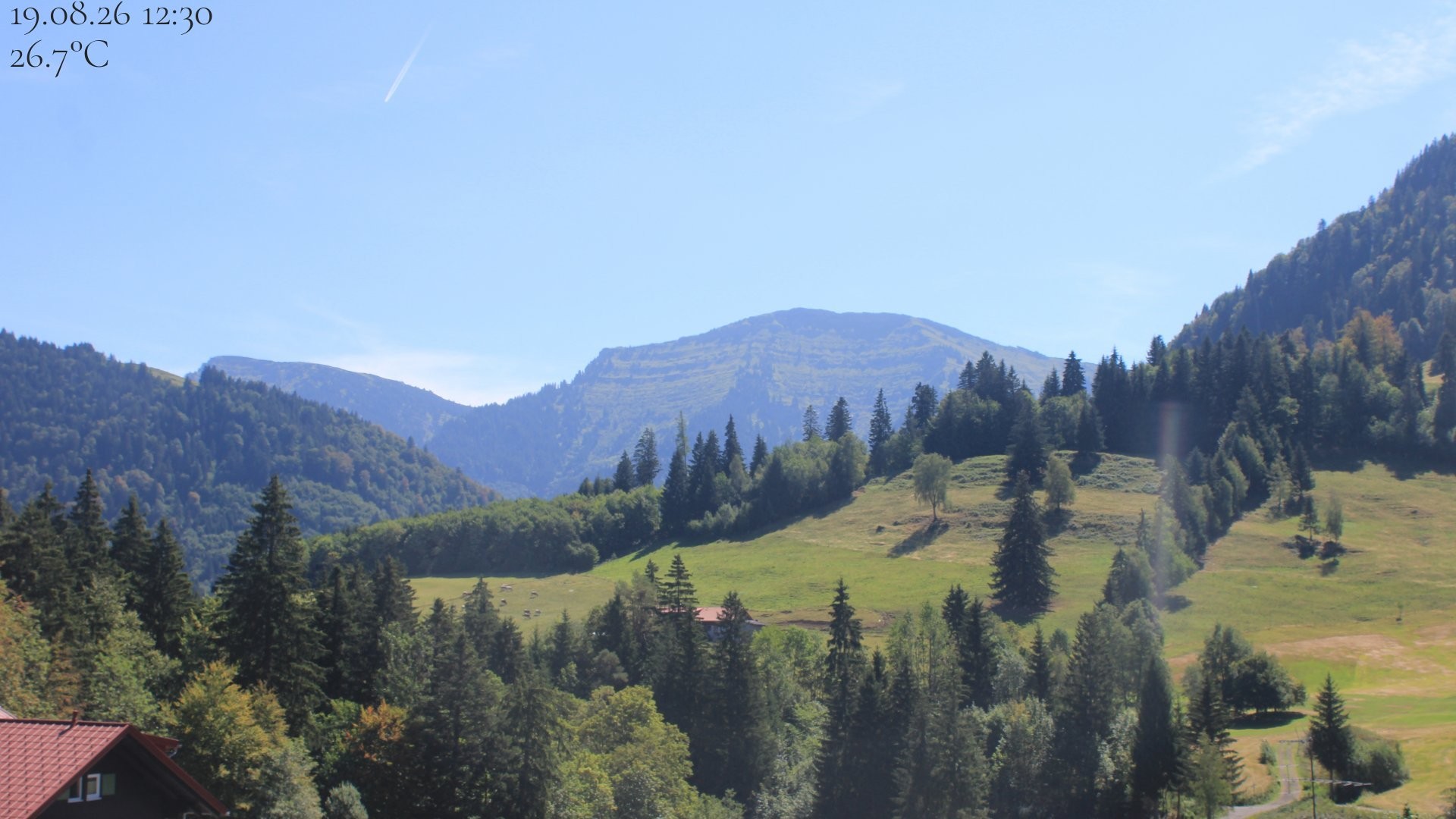 Archived image Webcam Oberstaufen - View Hochgrat from Hotel Schratt
