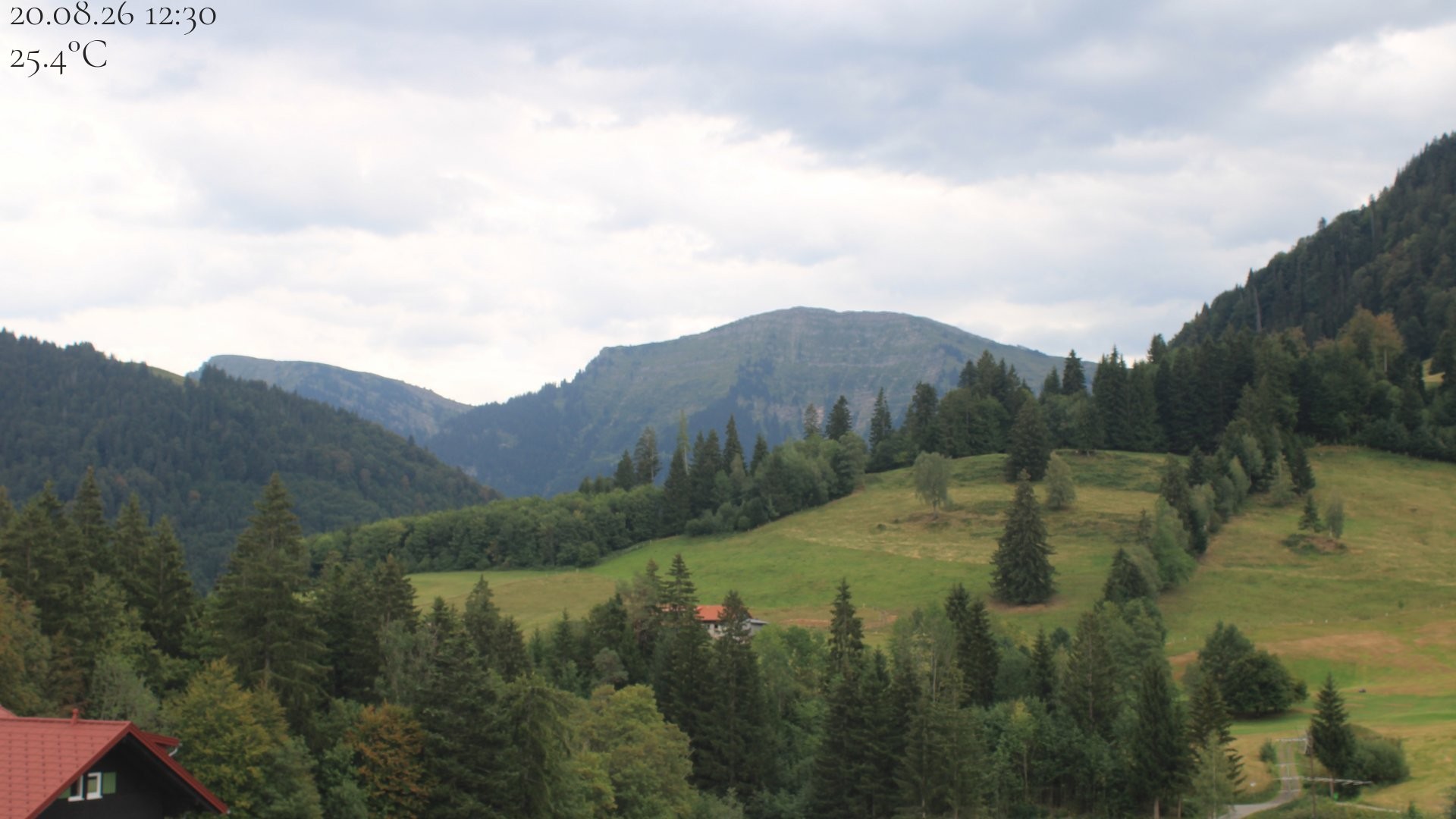 Archiv Foto Webcam Oberstaufen - Blick Hochgrat vom Biohotel Schratt